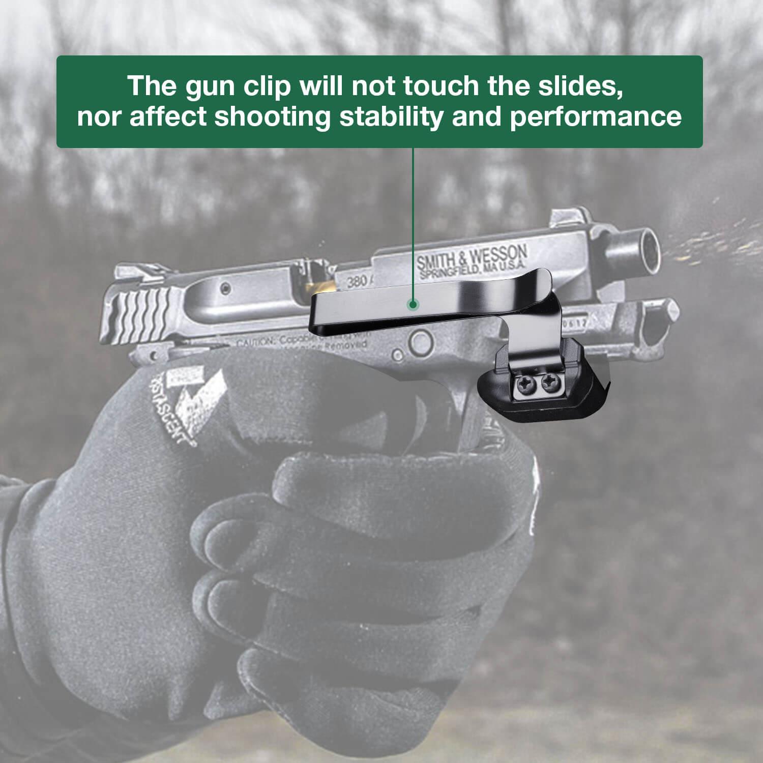 Universal Rail Gun Clip Low Profile Concealed Carry Fit for Gun w/ Rail 3.1 Inch | WARRIORLAND WARRIORLAND
