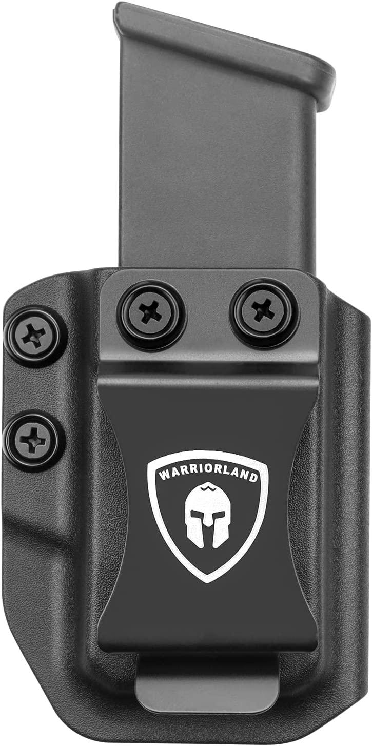 Universal Mag Carrier IWB OWB with 1.75 Inch Steel Clip 9mm/.40/.45ACP/.380 Single Double Stack WARRIORLAND
