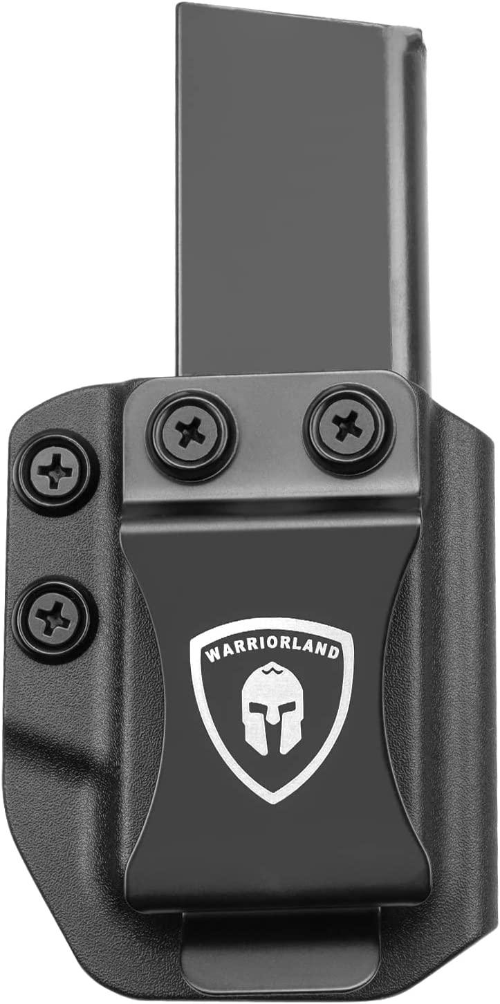 Universal Mag Carrier IWB OWB with 1.75 Inch Steel Clip 9mm/.40/.45ACP/.380 Single Double Stack WARRIORLAND