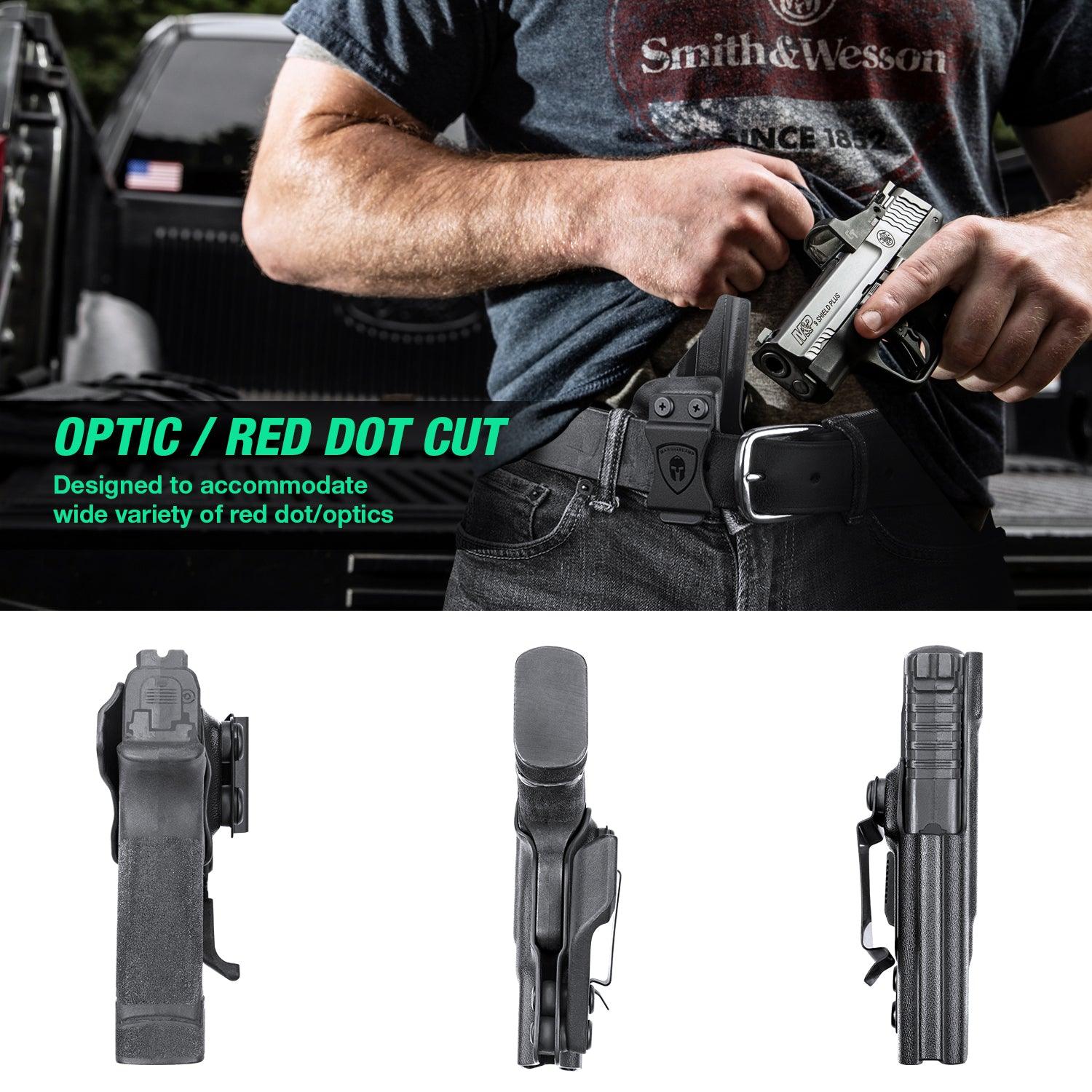 1.75 Inch Metal Clip IWB Kydex Holsters with Optics Ready & Claw for Springfield Hellcat/OSP/RDP | Right Hand WARRIORLAND