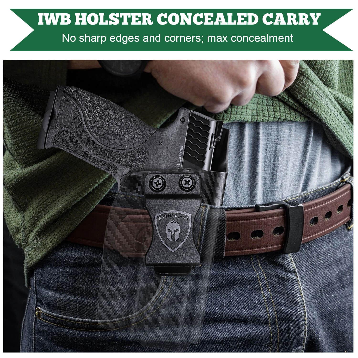 Carbon Fiber Kydex Smith and Wesson M&P / M&P M2.0 / 9/.40 / Compact/Full Size  IWB Holster Concealed Carry | WARRIORLAND WARRIORLAND