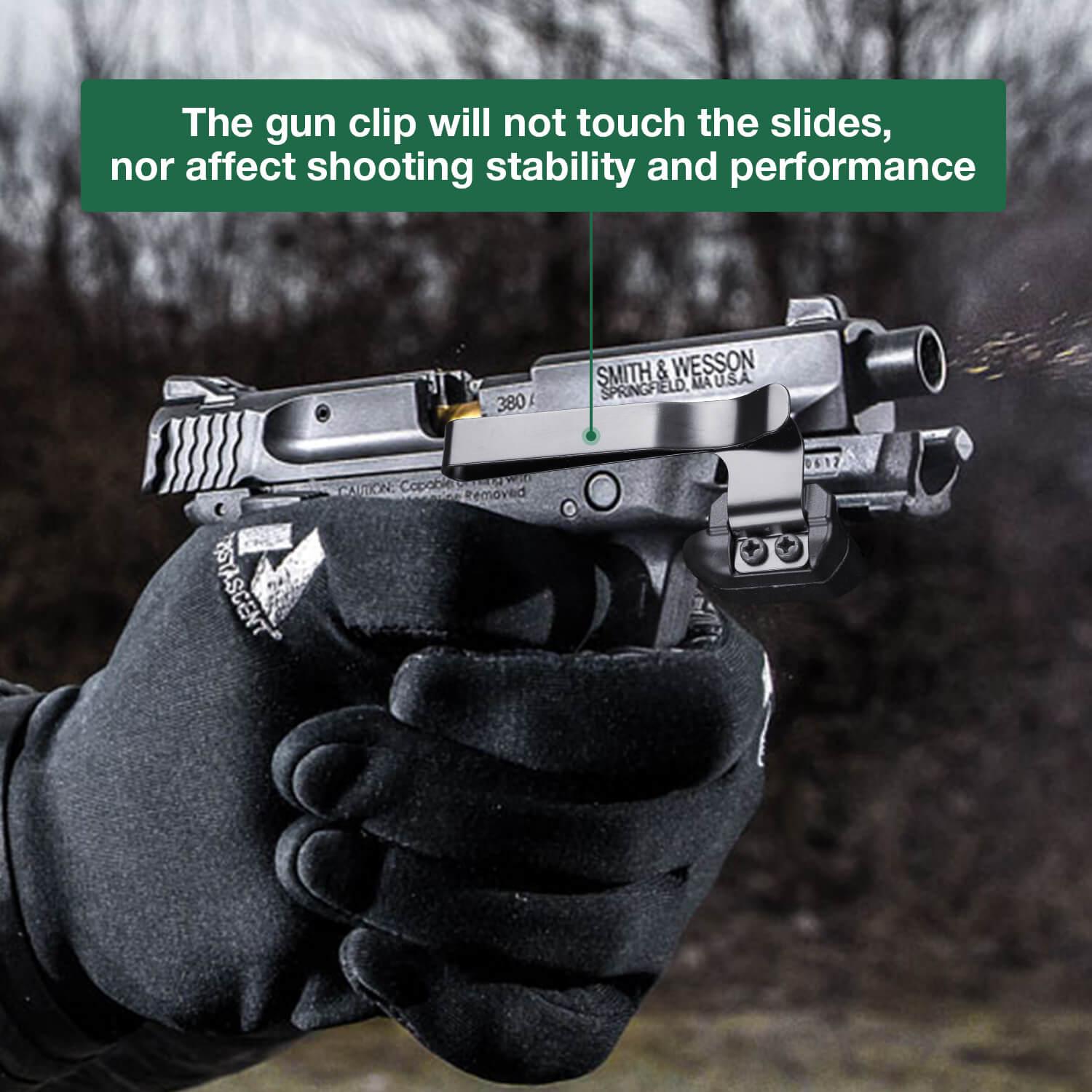 Universal Rail Gun Clip Low Profile Concealed Carry Fit for Gun w/ Rail 3.1 Inch | WARRIORLAND WARRIORLAND