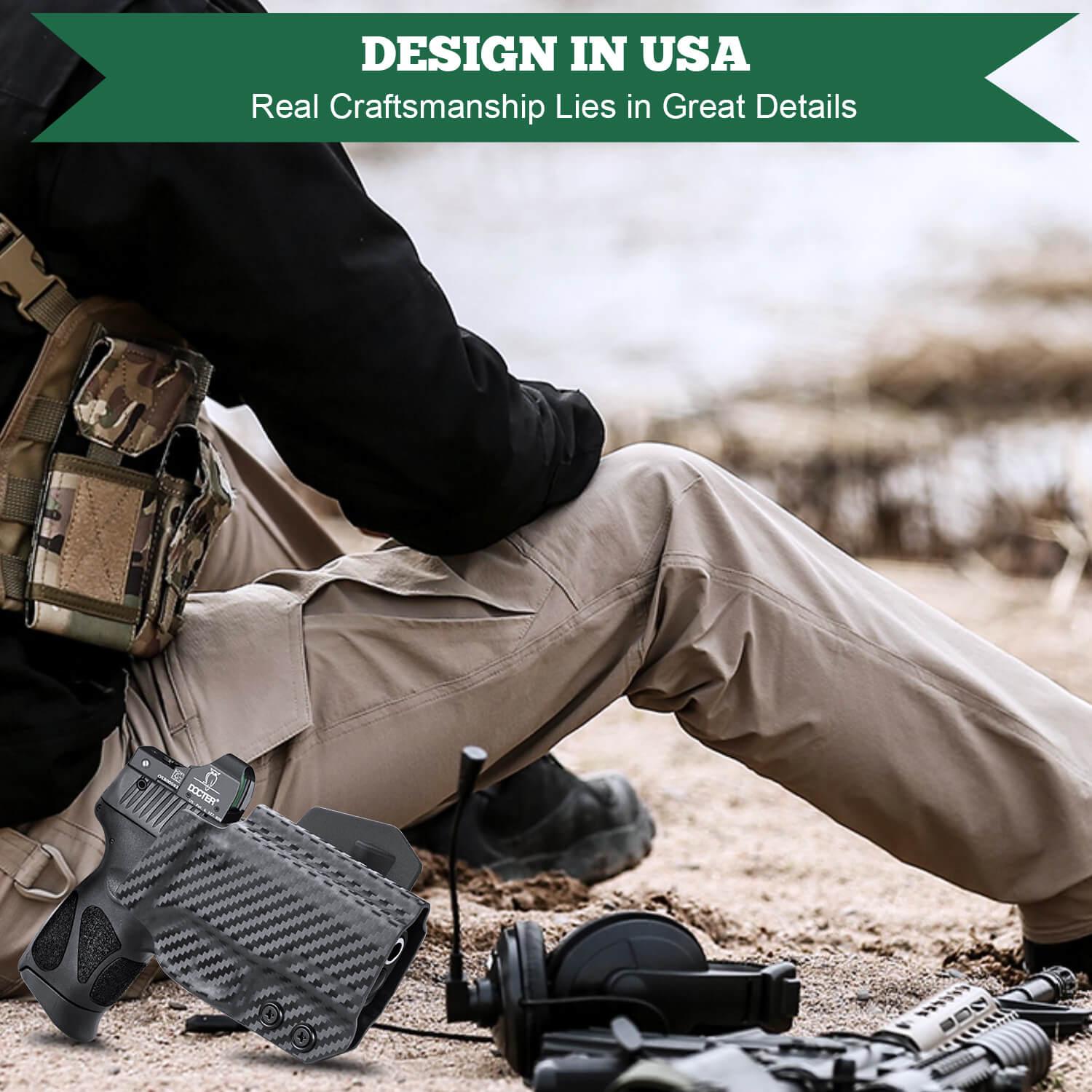 Carbon Fiber Kydex OWB Paddle Open Carry Holster for Taurus G2C G3C Millennium G2 PT111 PT140 WARRIORLAND