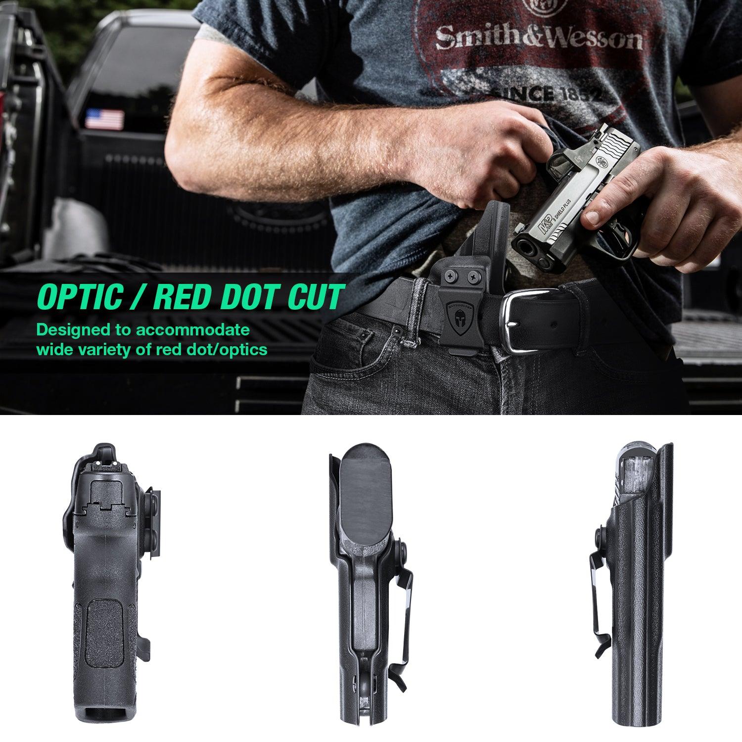 1.75 Inch Metal Clip IWB Kydex Holsters with Optics Ready & Claw for Taurus G2C/G3C | Right Hand WARRIORLAND