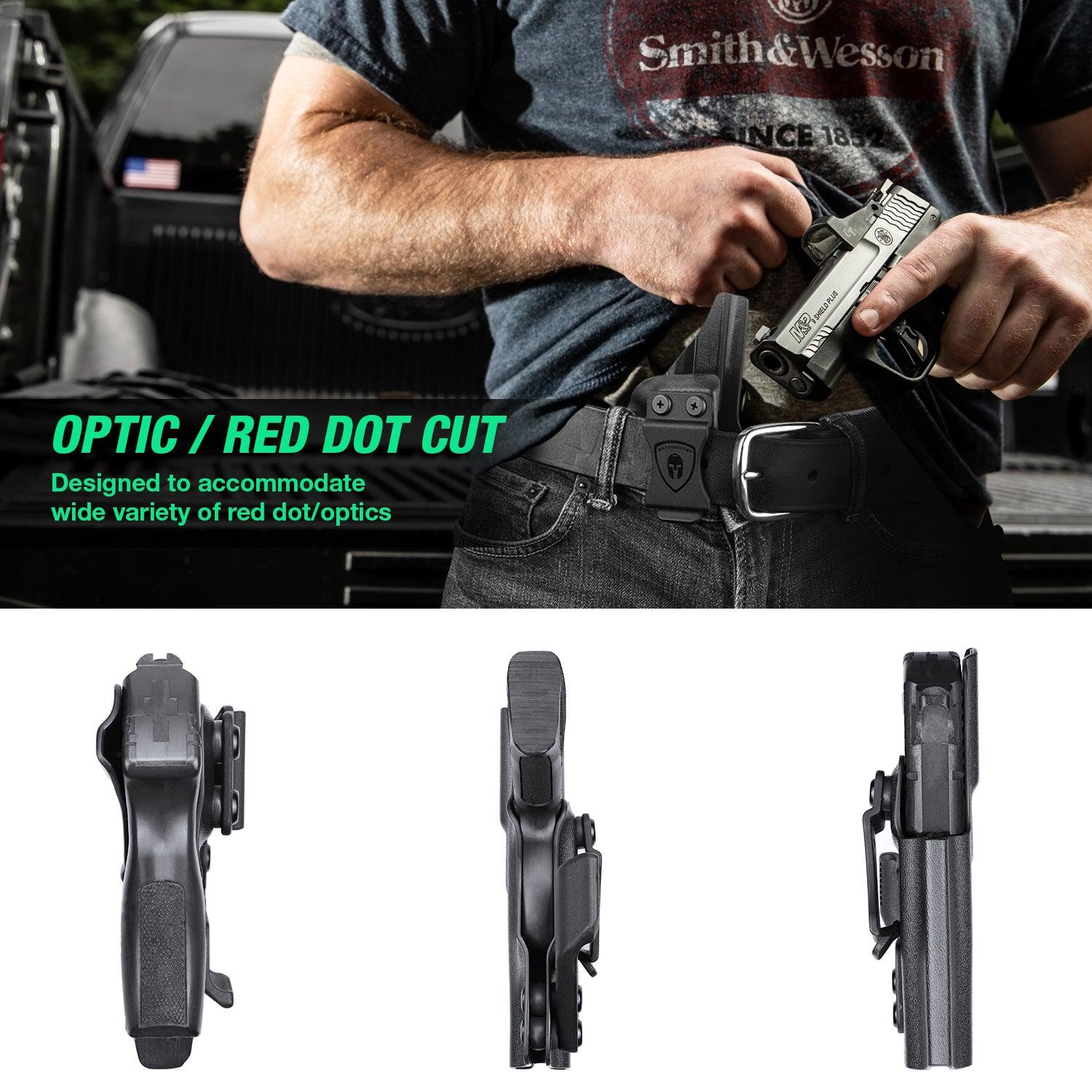 LC9 LC9S EC9S LC380 Ruger with Optics Cut Red Dot Inside Waistband Holster with Claw Trigger Guard Holsters for Fat Guys | WARRIORLAND WARRIORLAND