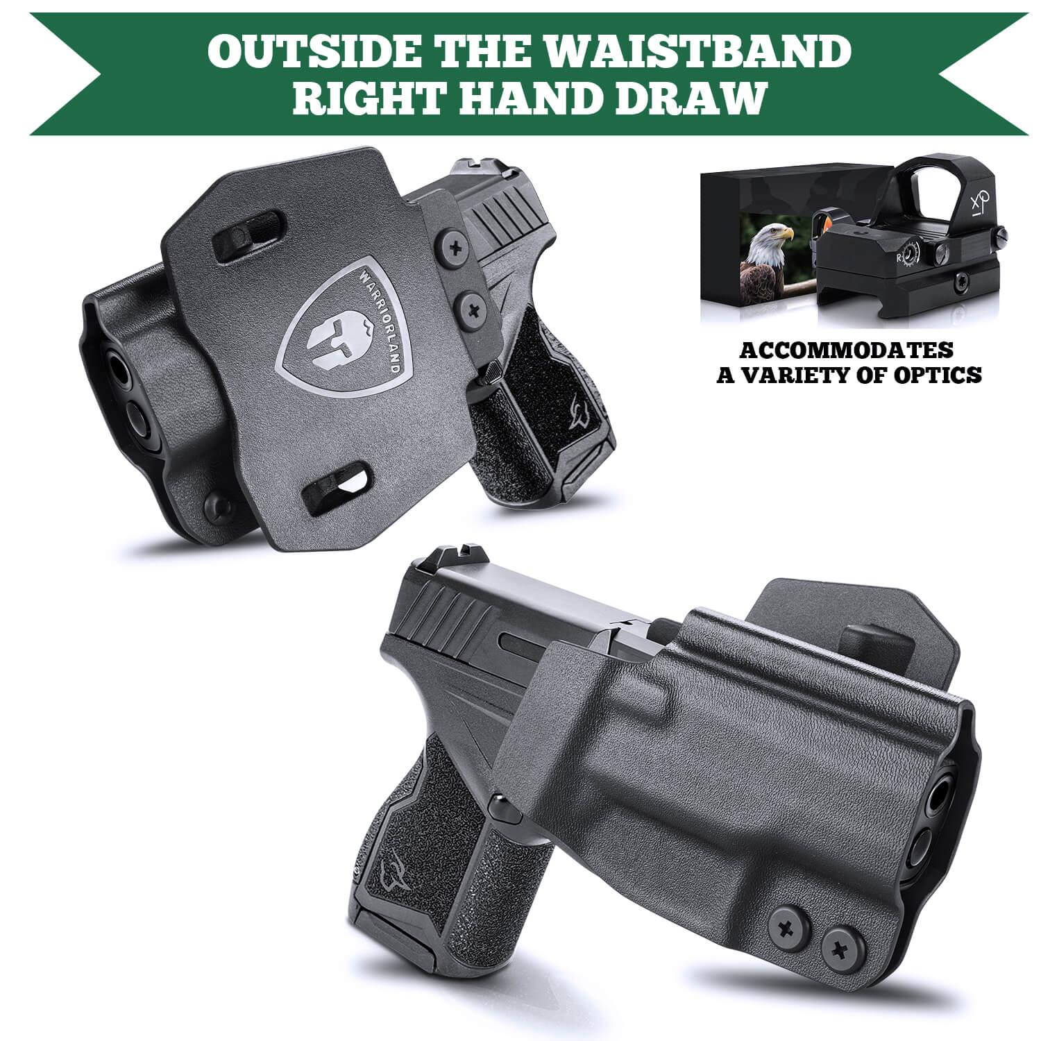 Taurus GX4 OWB Kydex Paddle Holster Appendix Open Carry Fully Trigger Guard with Red Dot Optics Cut | WARRIORLAND WARRIORLAND