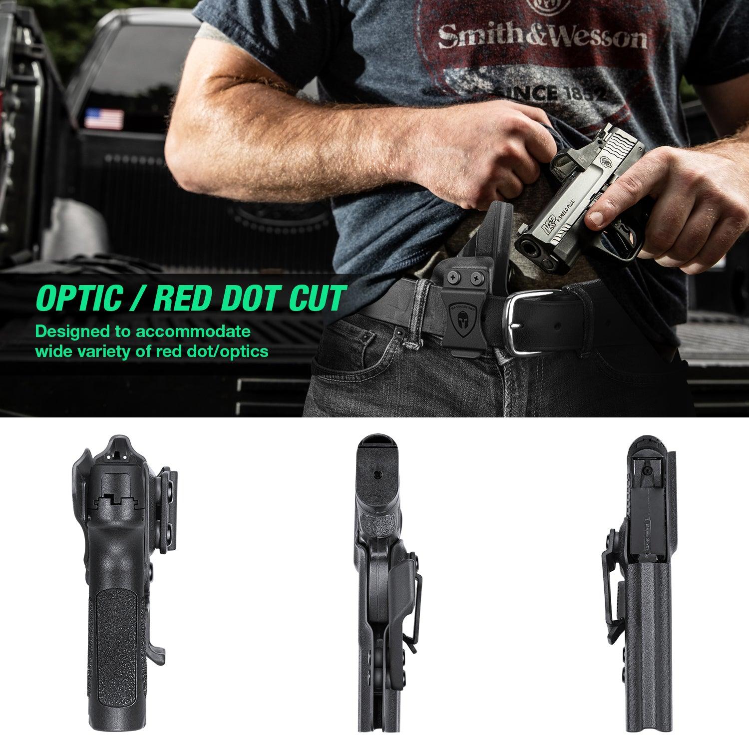 Taurus G3 IWB Kydex Holster with Claw Red Dot Optics Cut Concealed Carry Appendix Concealment Trigger Guard Holsters for Fat Guys | WARRIORLAND WARRIORLAND