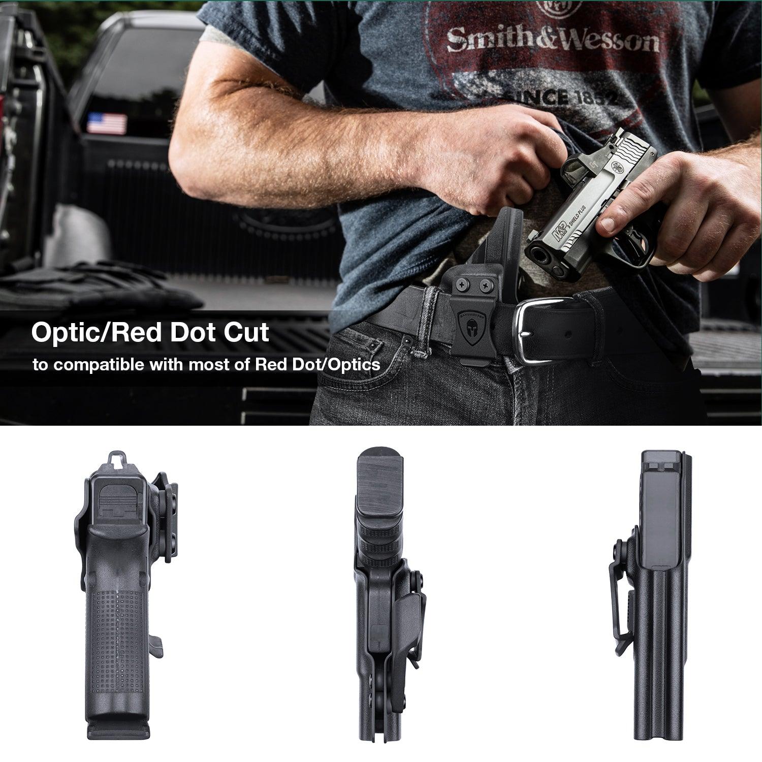 1.75 Inch Metal Clip IWB Kydex Holsters with Claw for  Glock 17/19/26/44/45(GEN 1-5) & G23/32(GEN 1-4) big fat guys | Right Hand WARRIORLAND