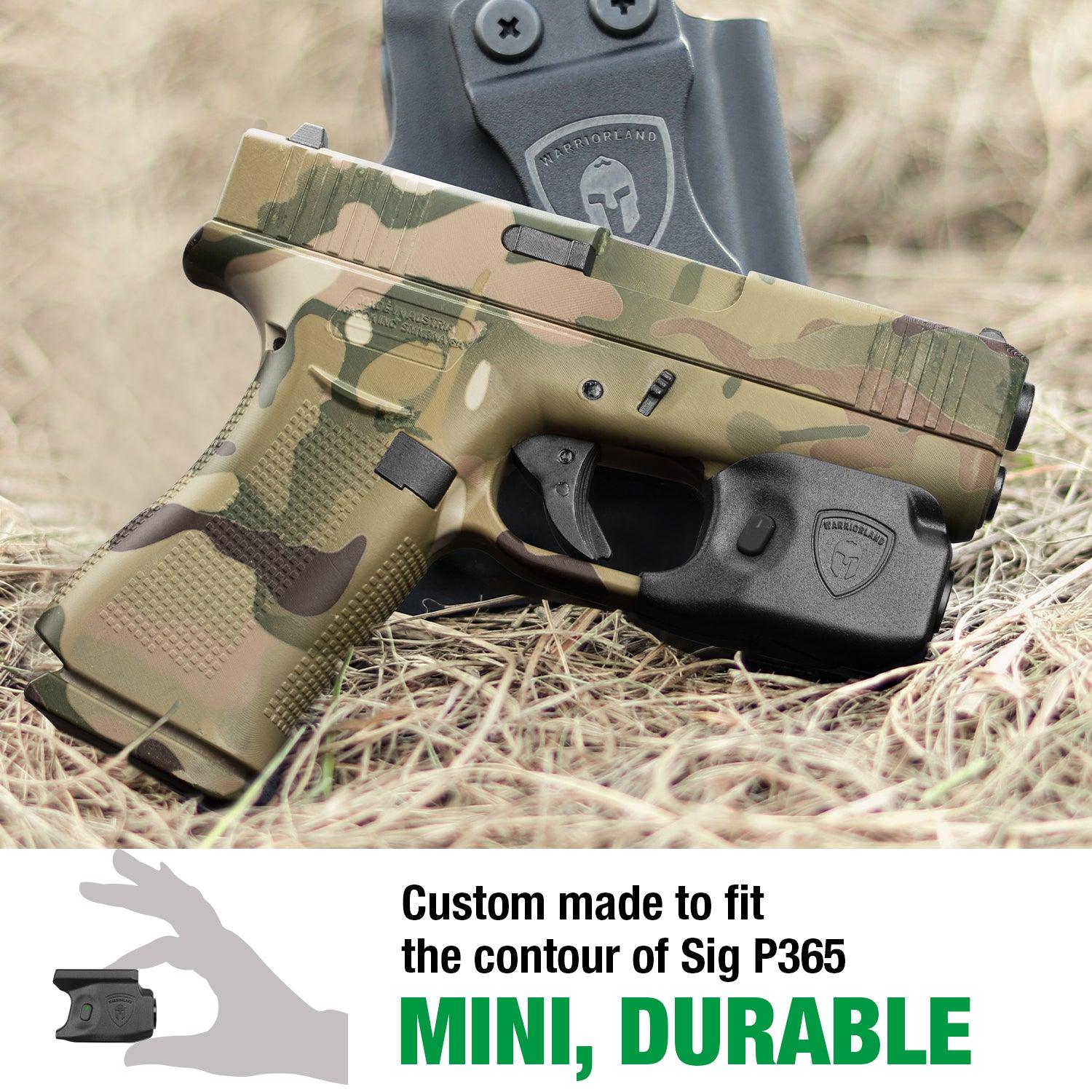 Mini Gun Light with Kydex Holster Custom Molded for Glock 43 / Glock 43X LED Tactical Pistol Handgun Flashlight | WARRIORLAND WARRIORLAND