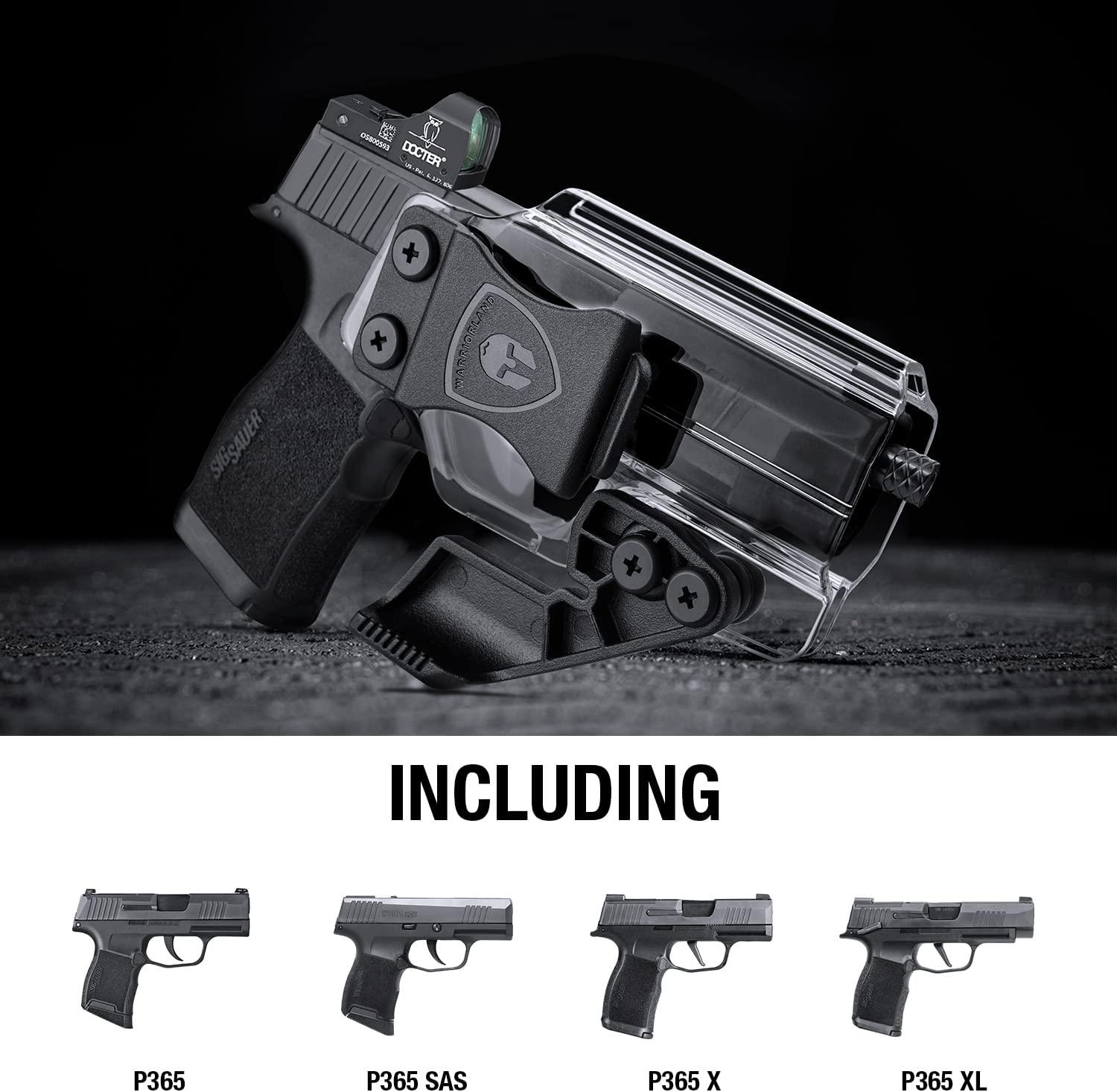 Clear Holster for P365XL/P365/P365 SAS/P365X with Claw Red Dot Optics Cut IWBw/Claw Conceal Carry | WARRIORLAND WARRIORLAND