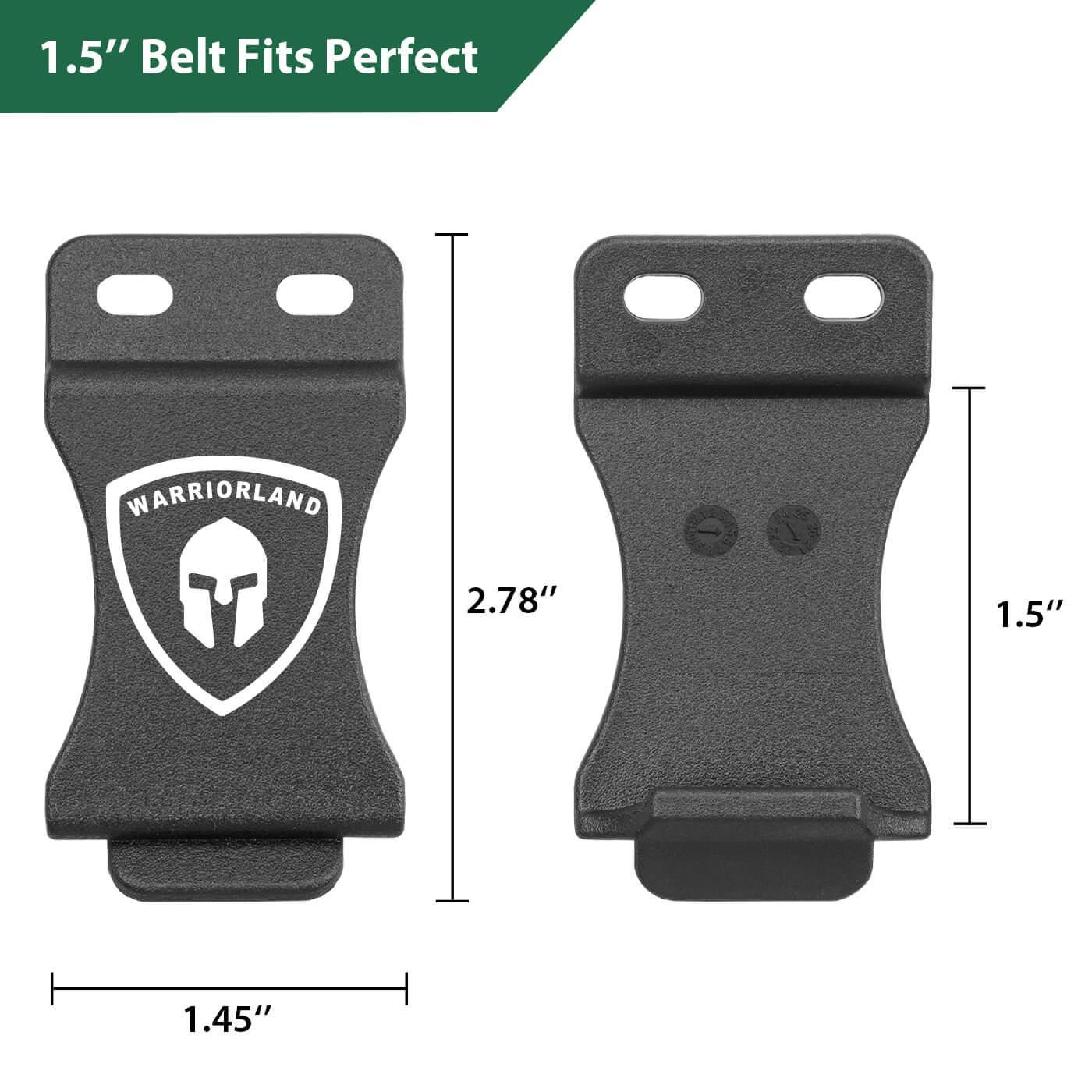 2 Pack 1.5 Inch Holster Belt Clip for IWB OWB Kydex Knife Sheath | WARRIORLAND WARRIORLAND