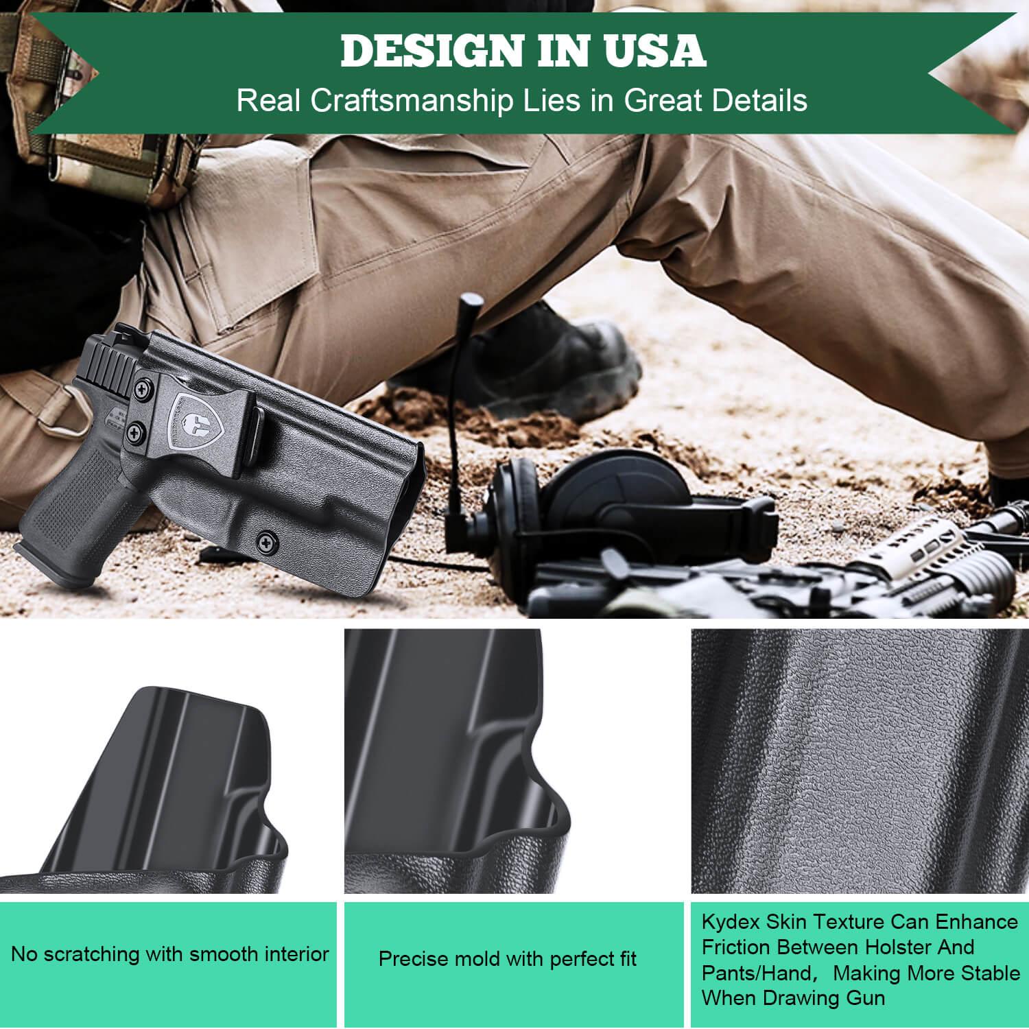Glock 48 Kydex IWB Holster Concealed Carry Right/ Left Handed | WARRIORLAND WARRIORLAND