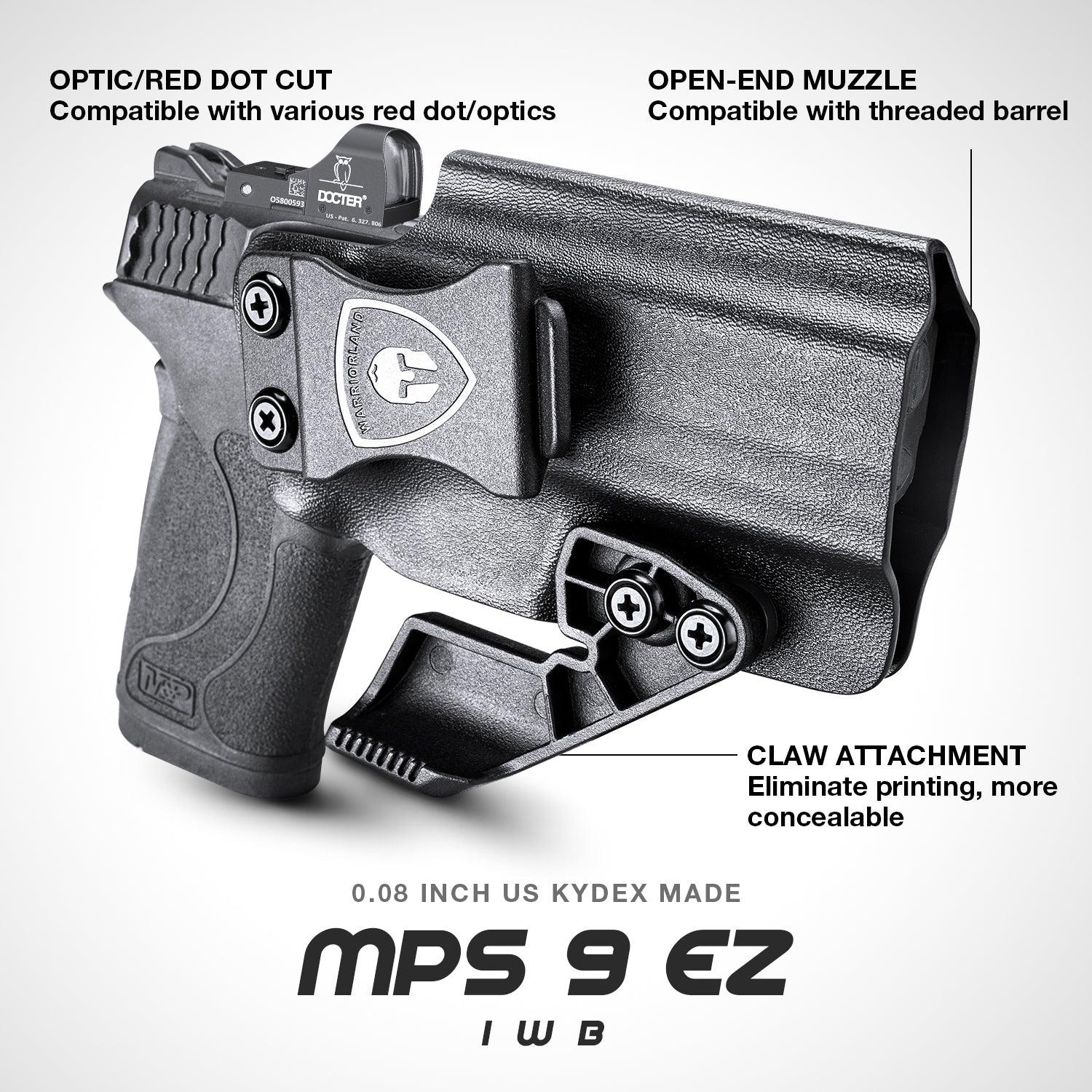 Smith & Wesson M&P Shield 9mm 380 EZ Kydex IWB Holster with Claw for Fat Guys | WARRIORLAND WARRIORLAND