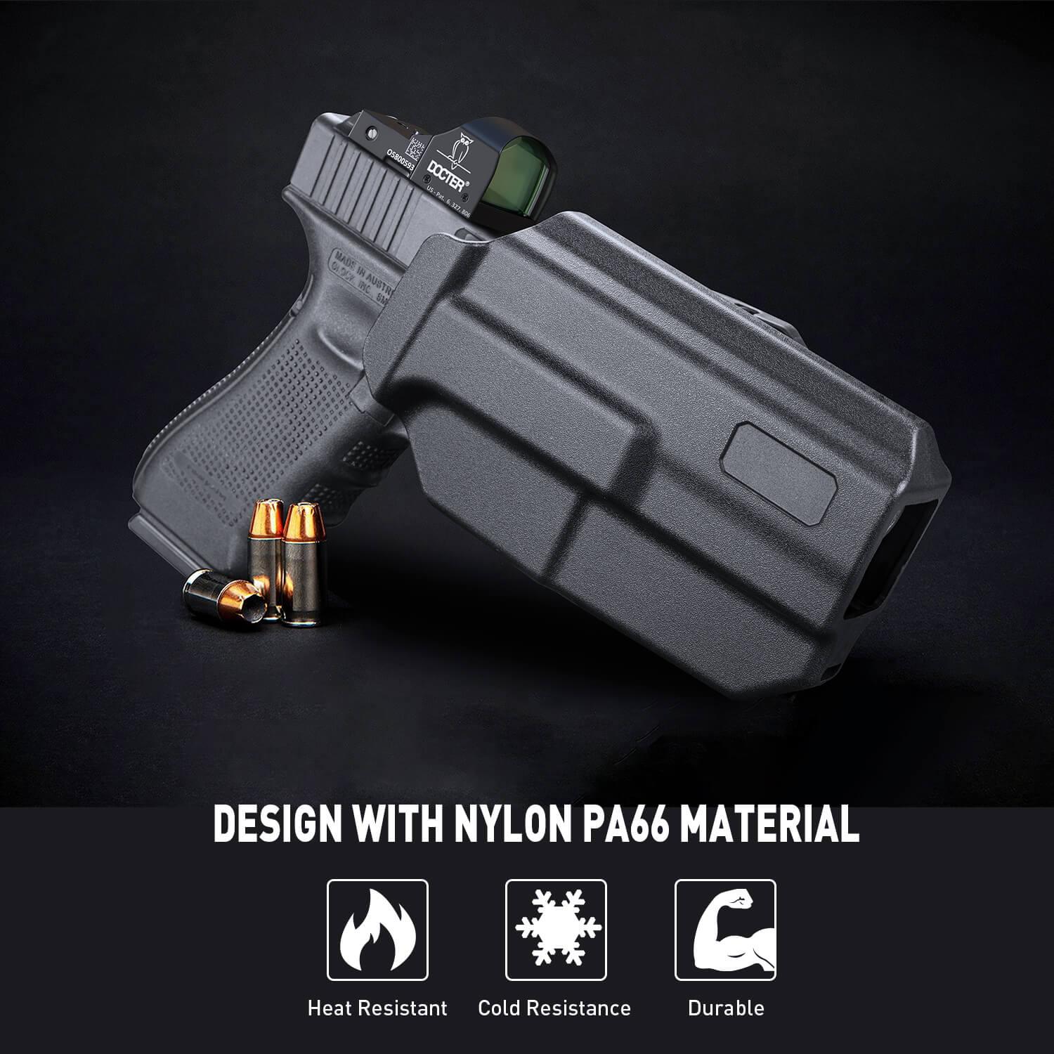 Level II Retention Thumb Release OWB Holster Glock 17 22 31 with Red Dot Optics Cut | WARRIORLAND WARRIORLAND