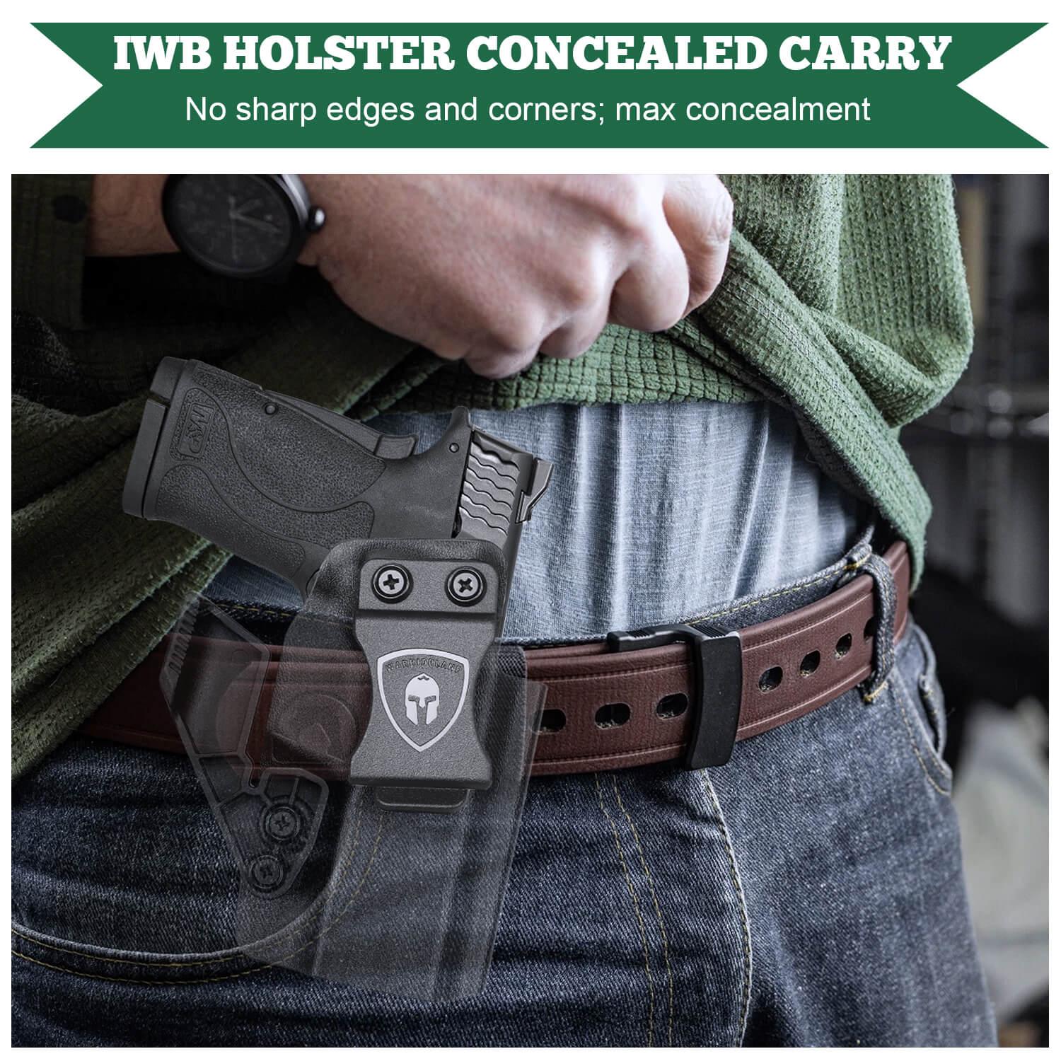 Smith & Wesson M&P Shield 9mm 380 EZ Kydex IWB Holster with Claw for Fat Guys | WARRIORLAND WARRIORLAND