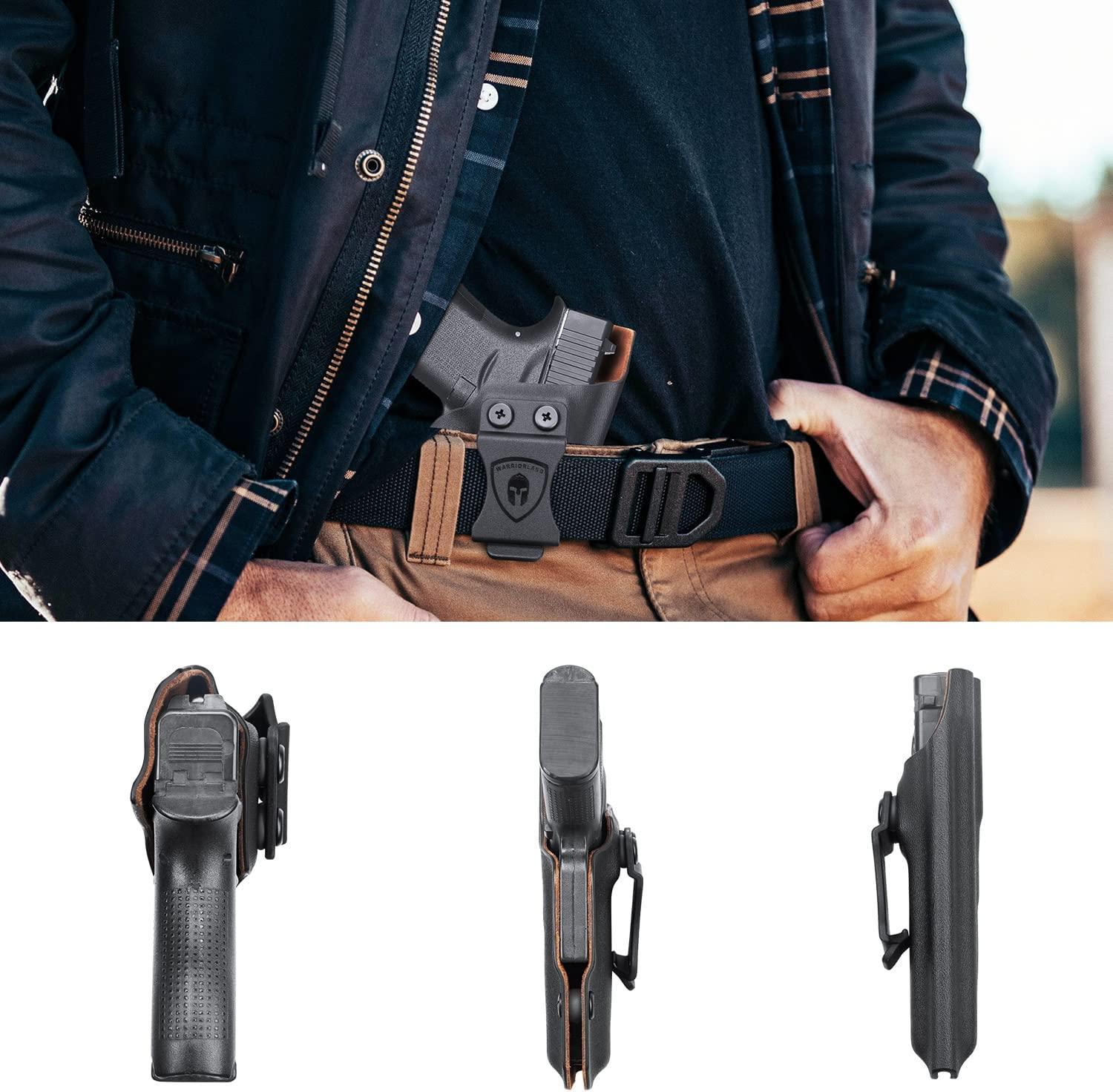 Glock 43/43X IWB Kydex w/ Leather Interior Hybrid Holster WARRIORLAND