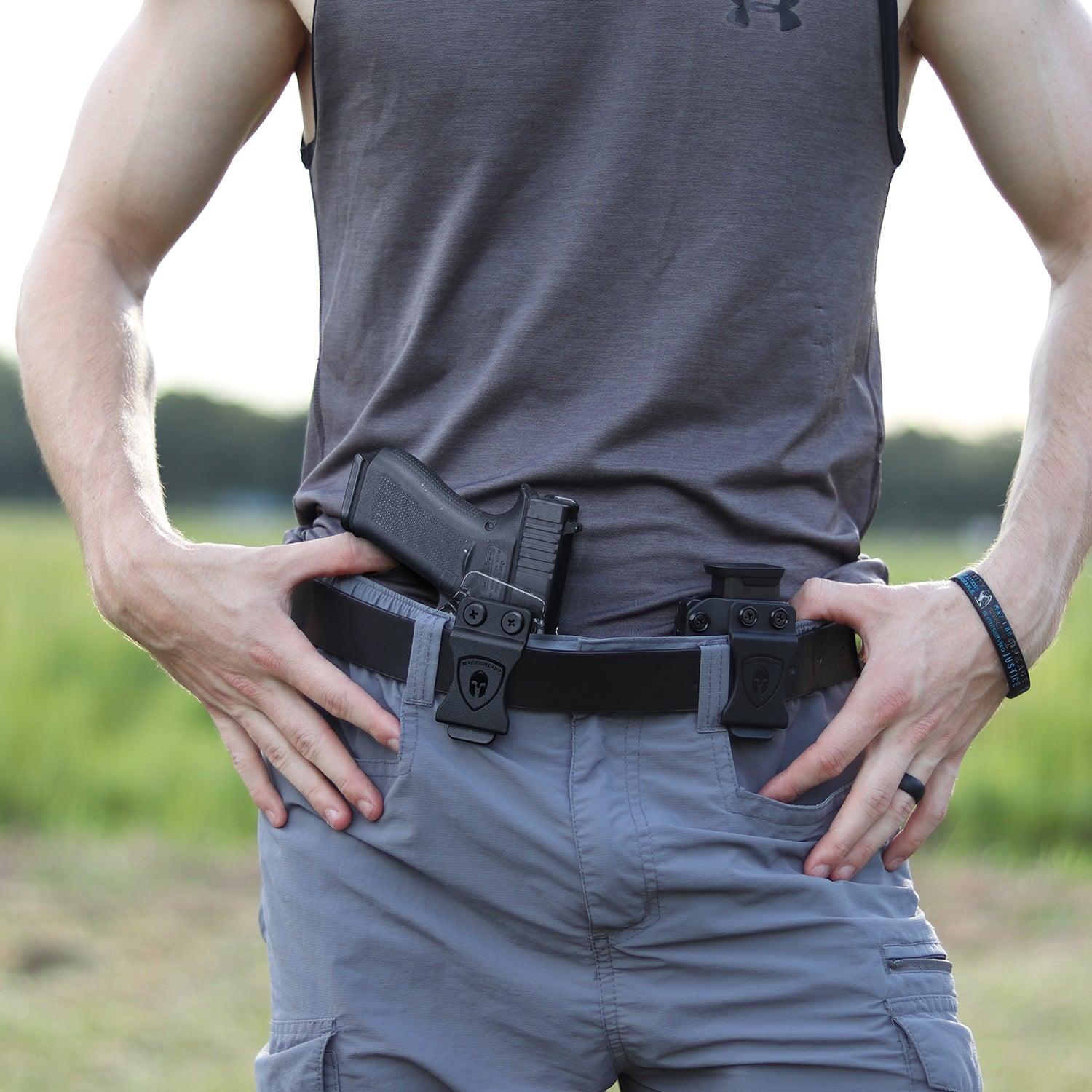 Clear Polymer IWB Holsters with Claw Glock 17/19/26/G34 Gen3-5、Glock 17/19 Gen 4-5 MOS、Glock G26/G34Gen5 MOS ,G23/G34Gen5 MOS G23/G32 Gen3-4 G19X  G44  G45  G45 MOS Red Dot Optics Cut Appendix Concealment Carry Trigger Guard | WARRIORLAND WARRIORLAND