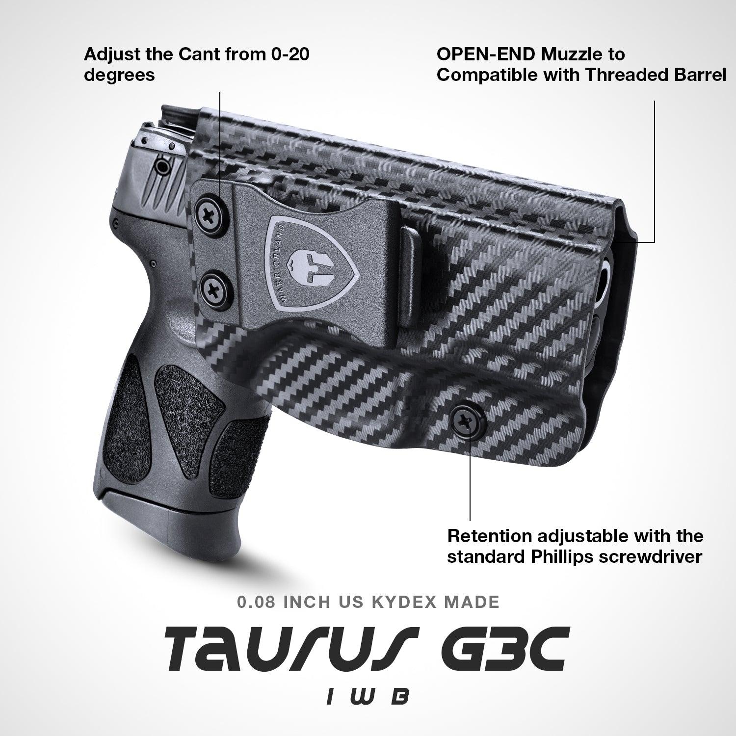 Carbon Fiber Kydex Holster for Taurus G2C Taurus G2S Taurus G3C Taurus G3 Taurus PT111 Millennium G2 Taurus PT140 Millennium G2 Taurus TX 22 COMPACT 9mm | WARRIORLAND WARRIORLAND