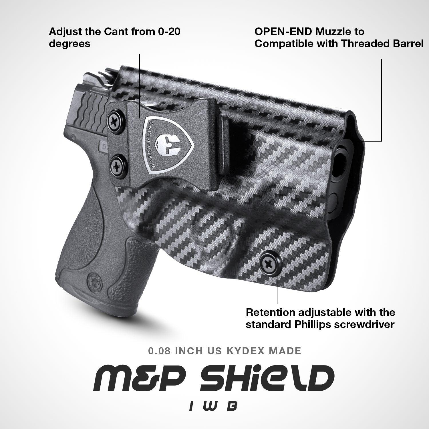 Carbon Fiber Kydex IWB Holster for Smith & Wesson M&P Shield/ Plus/ M2.0 9mm/.40 Pistol | WARRIORLAND WARRIORLAND