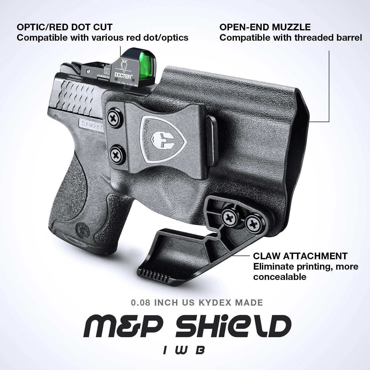 Smith & Wesson Kydex IWB Holster with Claw M&P Shield/ Plus/ M2.0 9mm/.40 Pistol for Fat Guys | WARRIORLAND WARRIORLAND