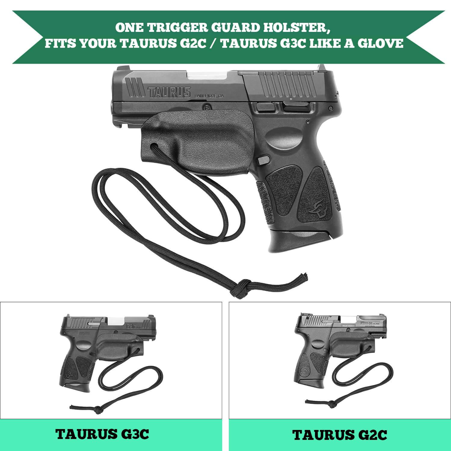 Taurus G2C Taurus G2S Taurus G3C Taurus G3C TORO Taurus G3 Taurus PT111 Millennium G2 Taurus PT140 Millennium G2 Kydex Trigger Guard Holster with Paracord | WARRIORLAND WARRIORLAND