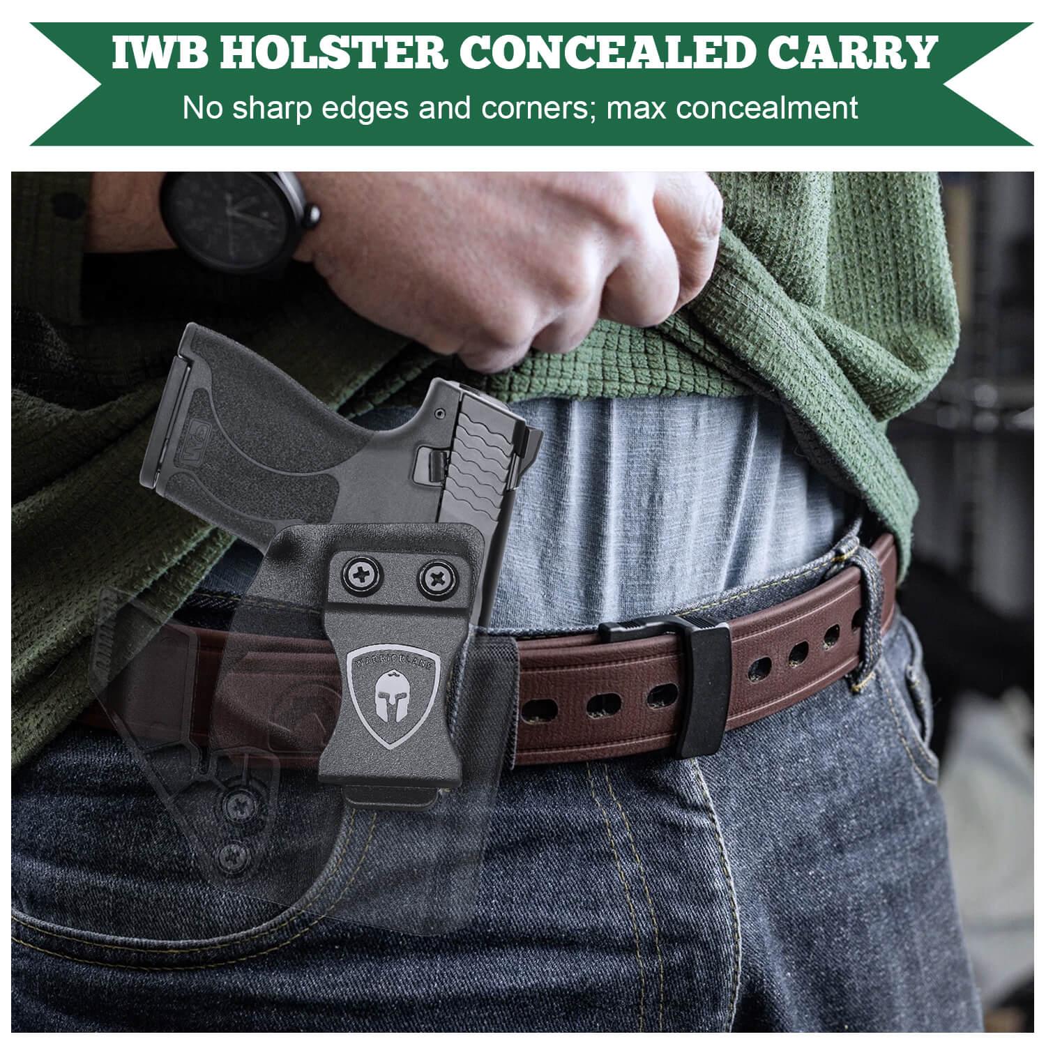 Smith & Wesson Kydex IWB Holster with Claw M&P Shield/ Plus/ M2.0 9mm/.40 Pistol for Fat Guys | WARRIORLAND WARRIORLAND