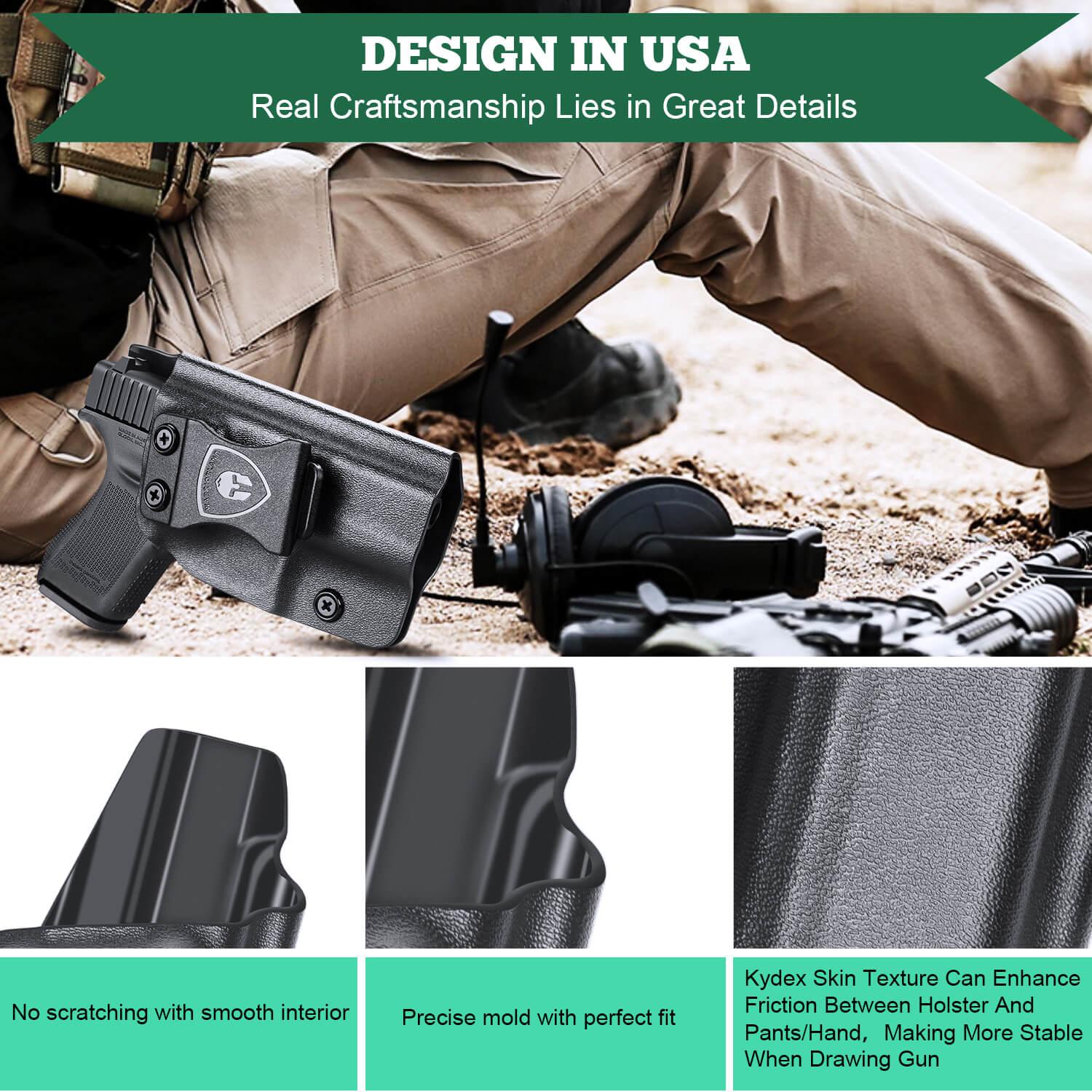 Glock 42 Kydex IWB Holster Right/ Left Handed | WARRIORLAND WARRIORLAND