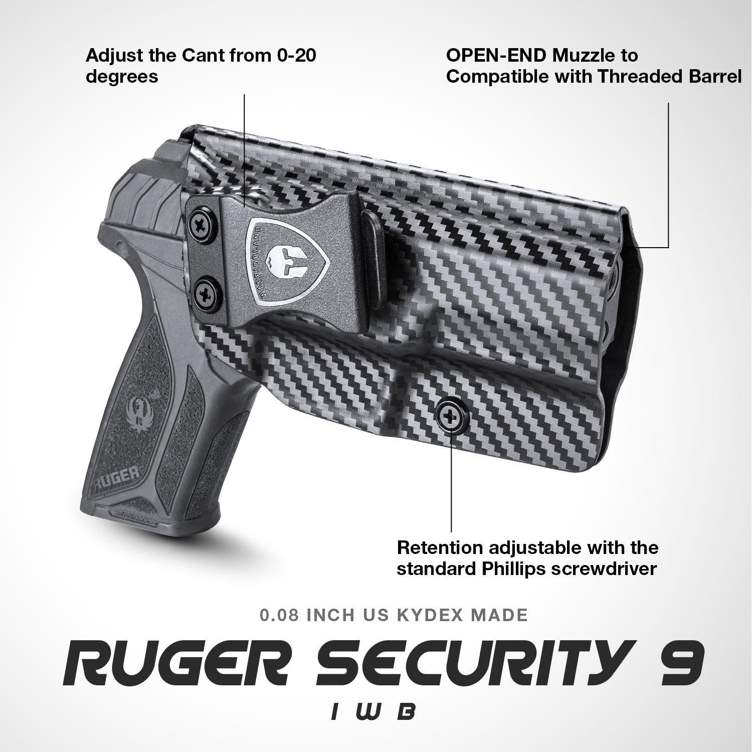 Ruger Security 9mm Compact Holster IWB Carbon Fiber Kydex | WARRIORLAND WARRIORLAND
