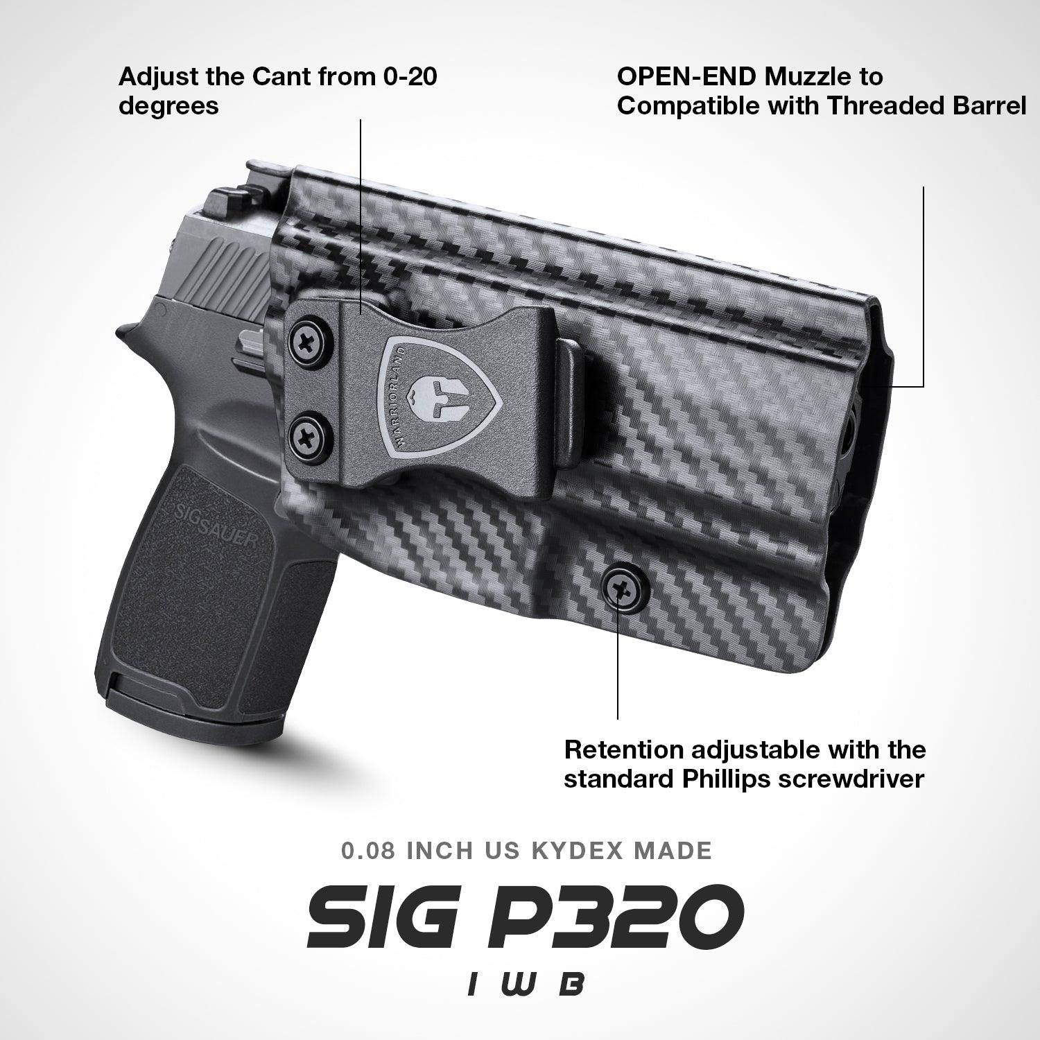 Carbon Fiber Kydex Holster Sig Sauer P320 Full Size Compact P320X Carry Pistol | WARRIORLAND WARRIORLAND