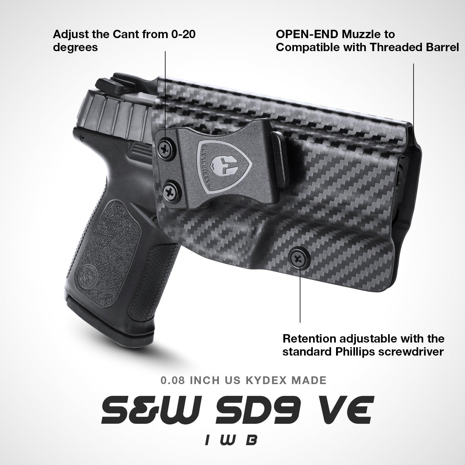 Carbon Fiber Kydex Smith & Wesson SD9 SD40 VE IWB Concealed Carry Holster | WARRIORLAND WARRIORLAND