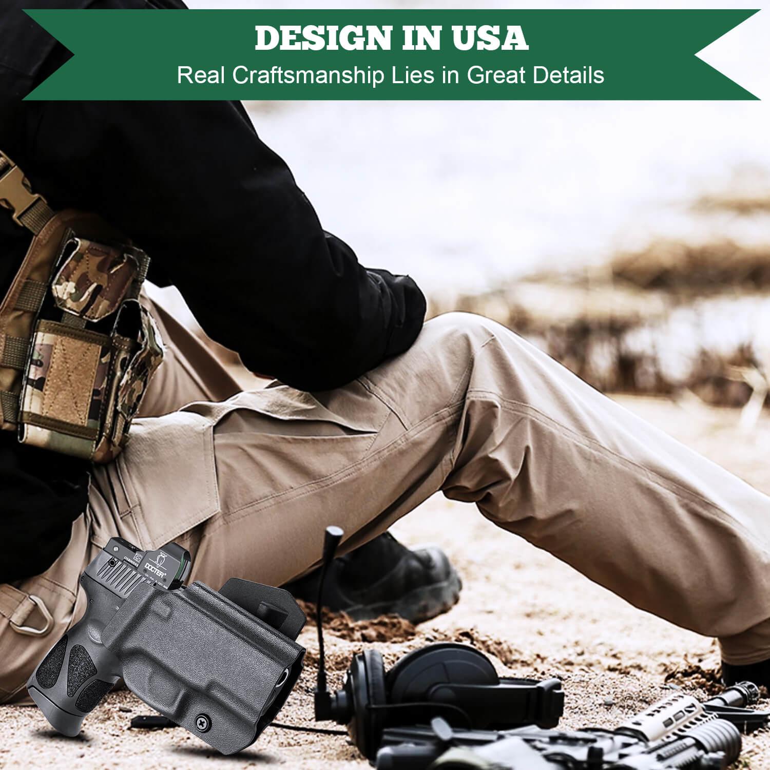 Taurus G2C Taurus G2S Taurus G3C Taurus G3C TORO Taurus G3 Taurus PT111 Millennium G2 Taurus PT140 Millennium G2 OWB Open Carry Kydex Paddle Holster with Red Dot Optics Cut Trigger Guard Right/ Left Handed | WARRIORLAND WARRIORLAND