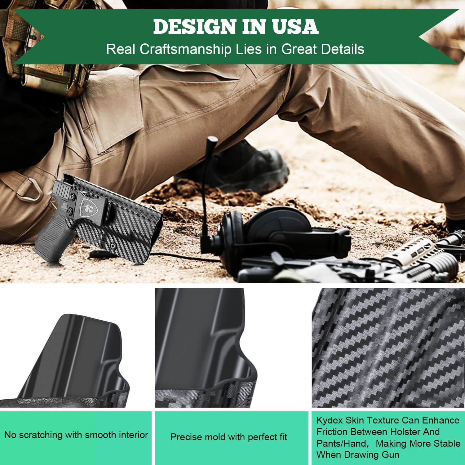 Carbon Fiber Kydex IWB Holster for Glock 48 | WARRIORLAND WARRIORLAND