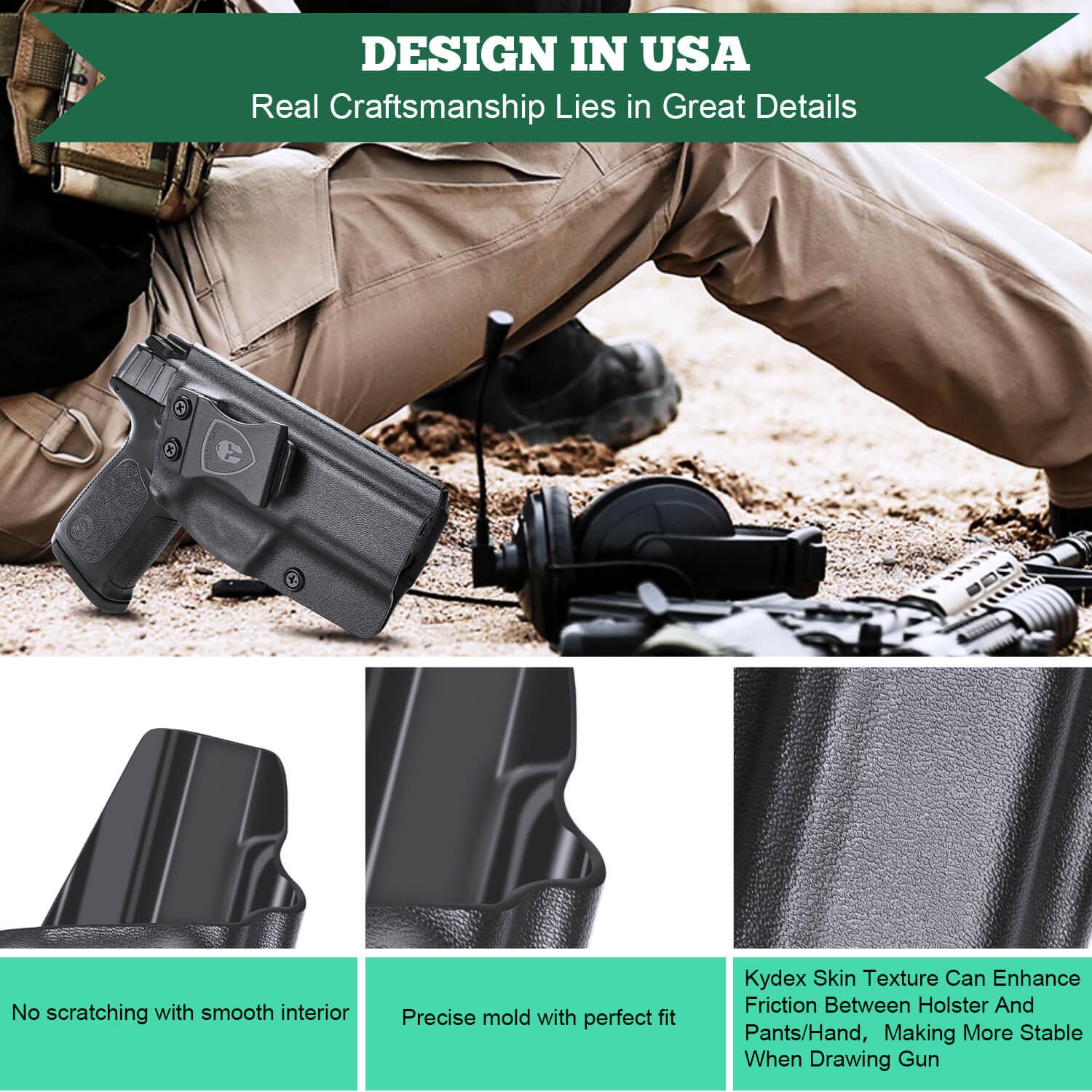Kydex IWB Holster for Smith & Wesson SD9 SD40 VE Holster Inside Waistband Concealed Carry Holster Right/ Left Handed | WARRIORLAND WARRIORLAND