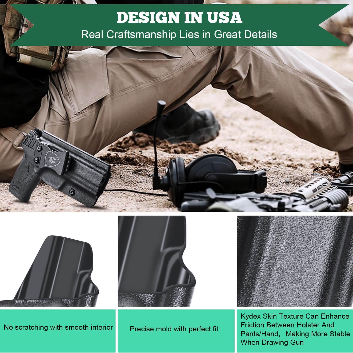 Kydex IWB Holster for Smith & Wesson M&P Shield 9mm EZ Right/ Left Handed | WARRIORLAND WARRIORLAND
