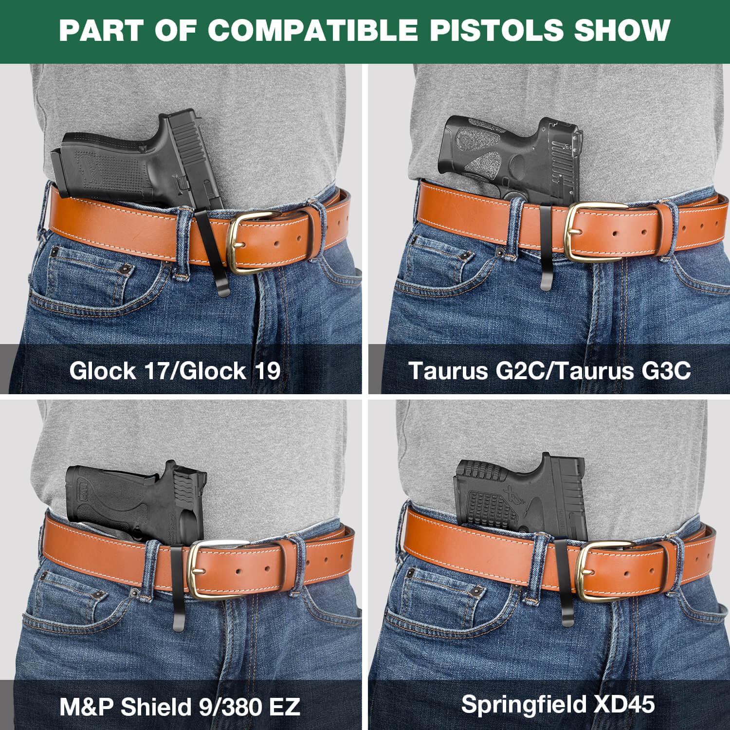 Universal Rail Gun Clip Low Profile Concealed Carry Fit for Gun w/ Rail 3.1 Inch | WARRIORLAND WARRIORLAND