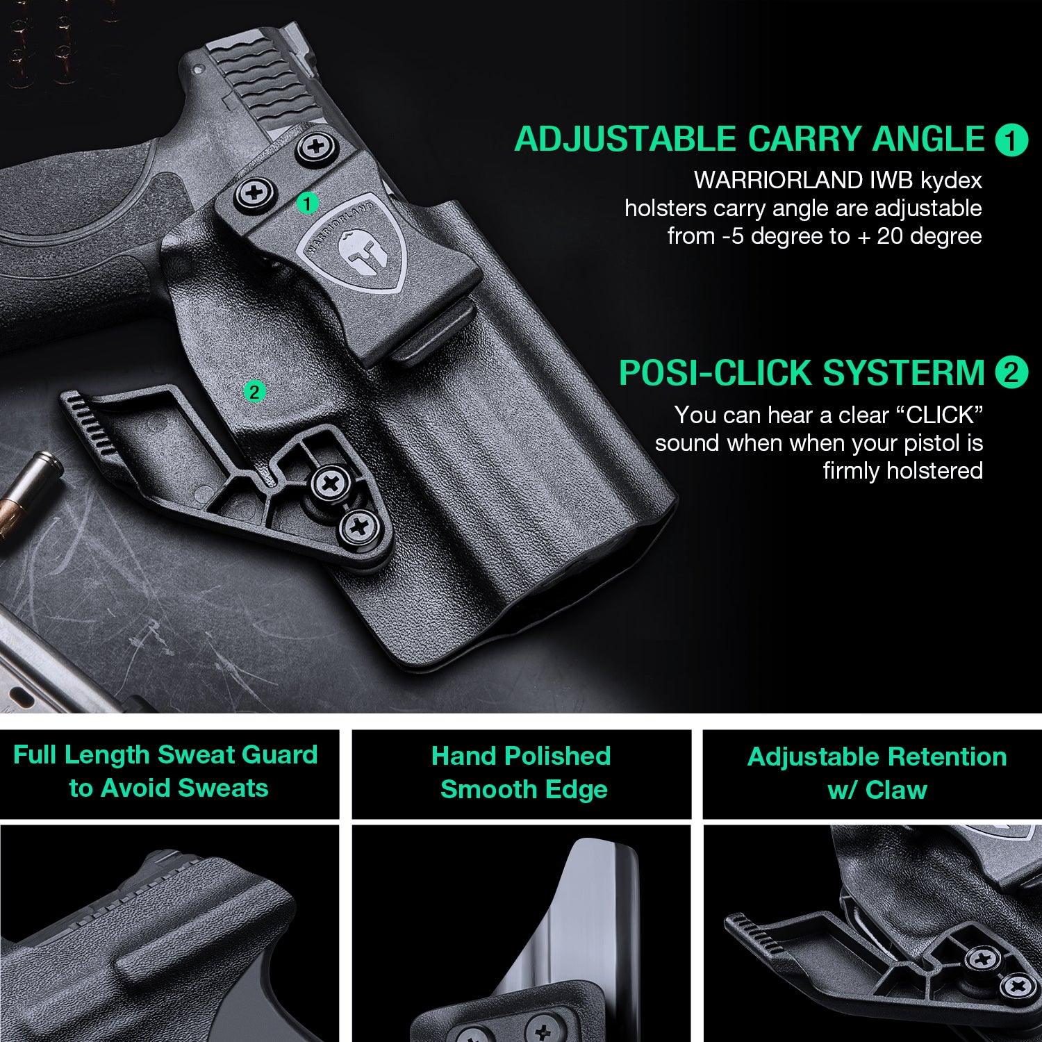 Smith & Wesson M&P 9/.40 Compact/Full Size Kydex IWB Holster with Claw for Fat Guys | WARRIORLAND WARRIORLAND