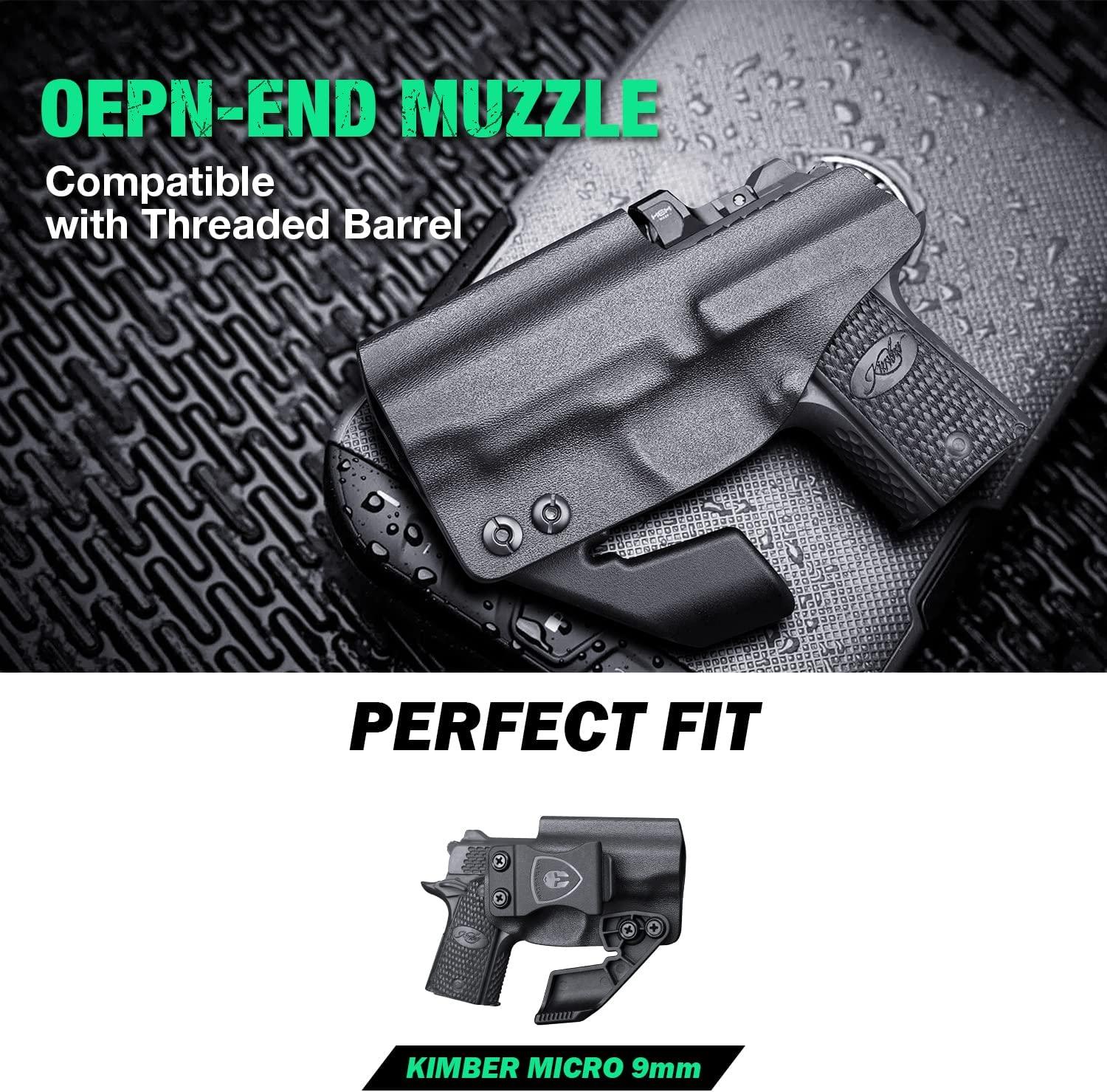 Kimber Micro 9mm IWB Holster with Claw Attachment and Optic Cut | Right Hand WARRIORLAND