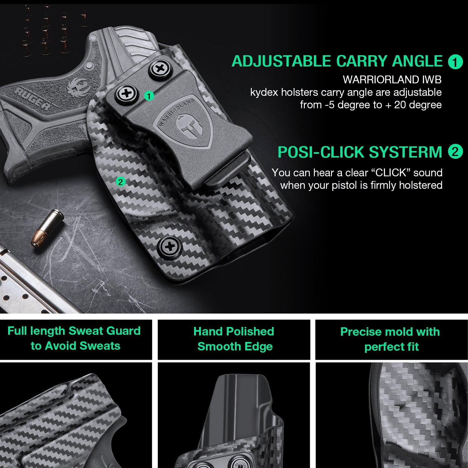 Carbon Fiber Kydex Ruger LCP 2 II Holster IWB | WARRIORLAND WARRIORLAND