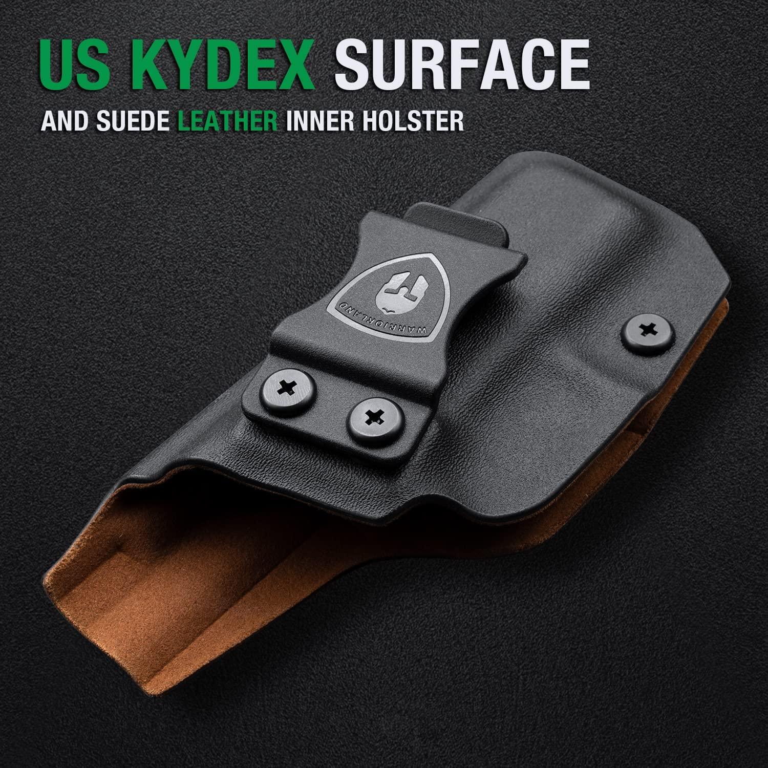 Glock 43/43X IWB Kydex w/ Leather Interior Hybrid Holster WARRIORLAND