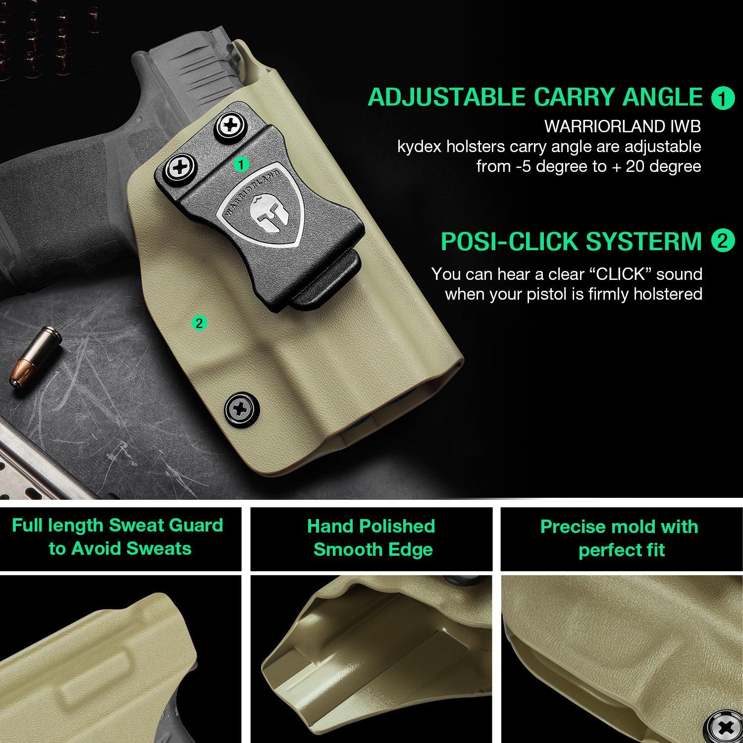 9mm Springfield Armory Hellcat / Pro Tan 9mm Inside Waistband Holster Kydex  Right / Left Handed | WARRIORLAND WARRIORLAND
