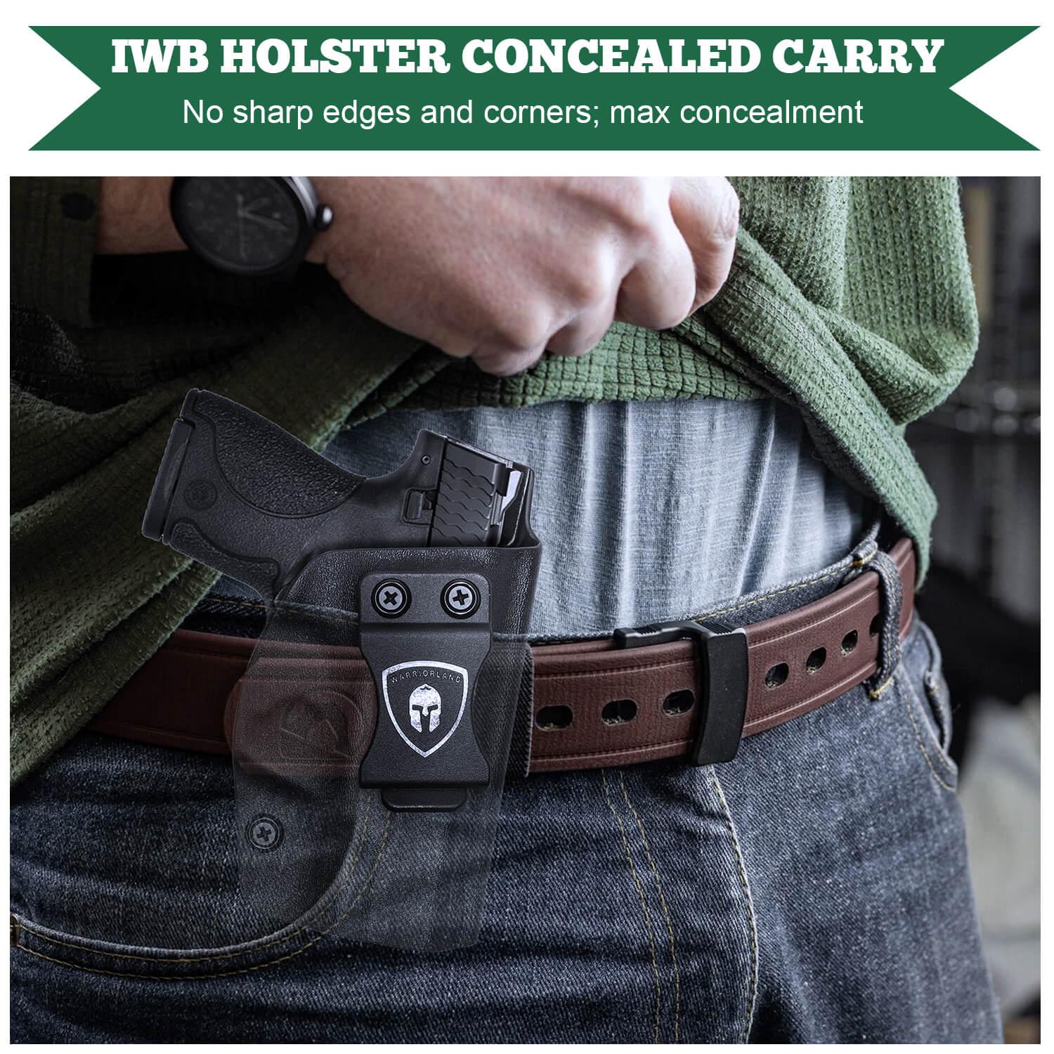 Kydex IWB Holster for Smith & Wesson M&P Shield/Plus/ .40 Pistol Right/ Left Handed | WARRIORLAND WARRIORLAND