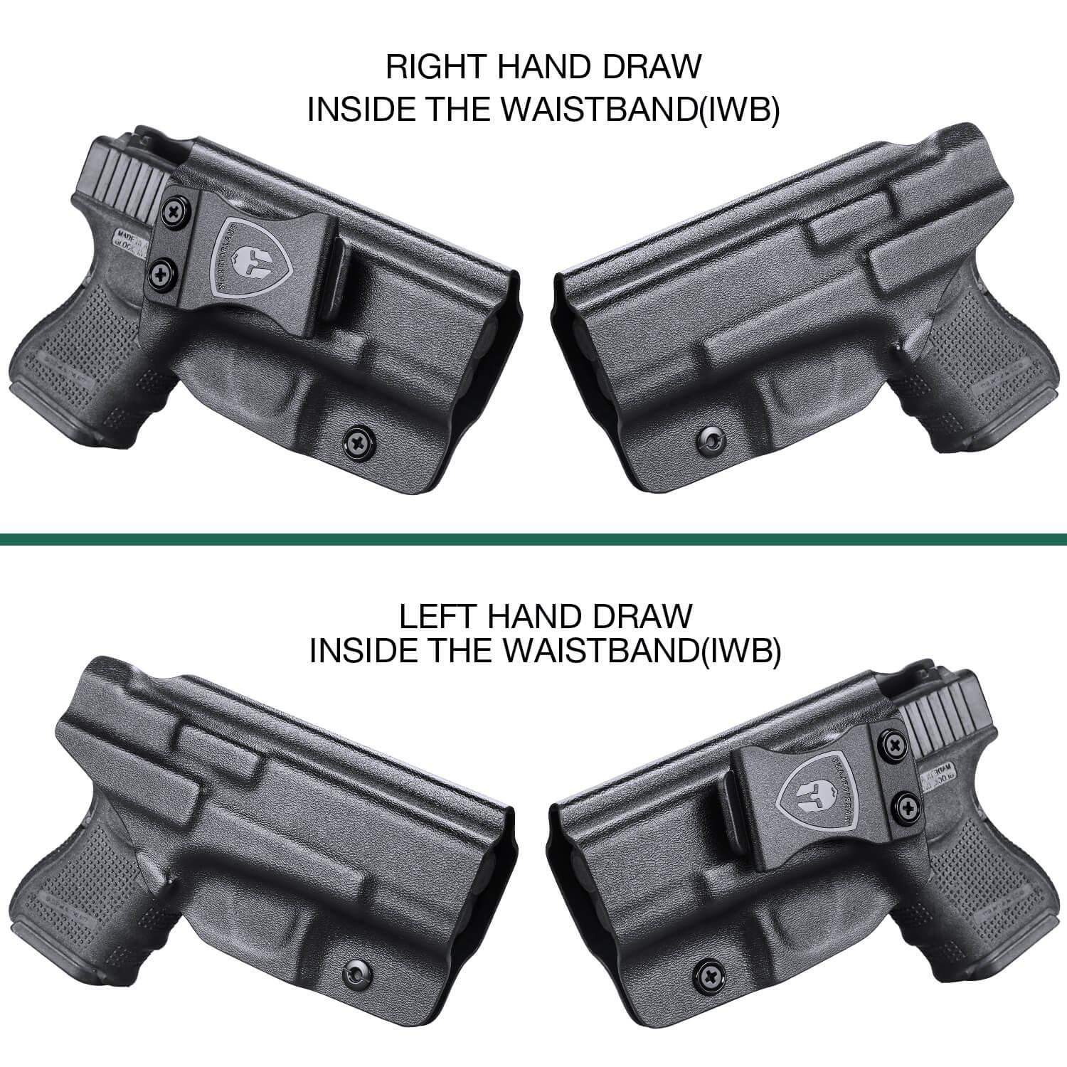 Glock 26 Gen 3-5/27/33 Gen 3-4 Kydex IWB Holster Right/ Left Handed | WARRIORLAND WARRIORLAND