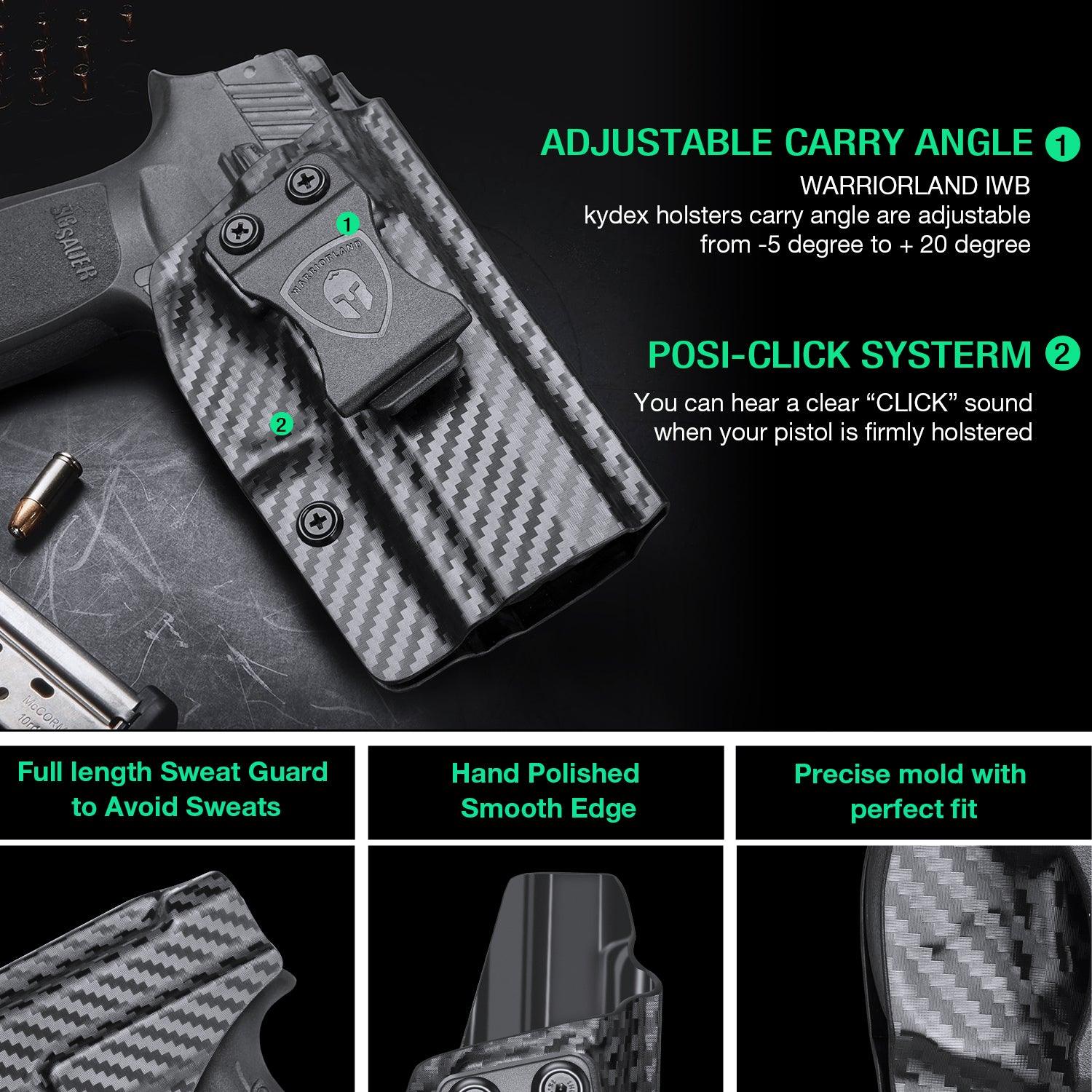 Carbon Fiber Kydex Holster Sig Sauer P320 Full Size Compact P320X Carry Pistol | WARRIORLAND WARRIORLAND