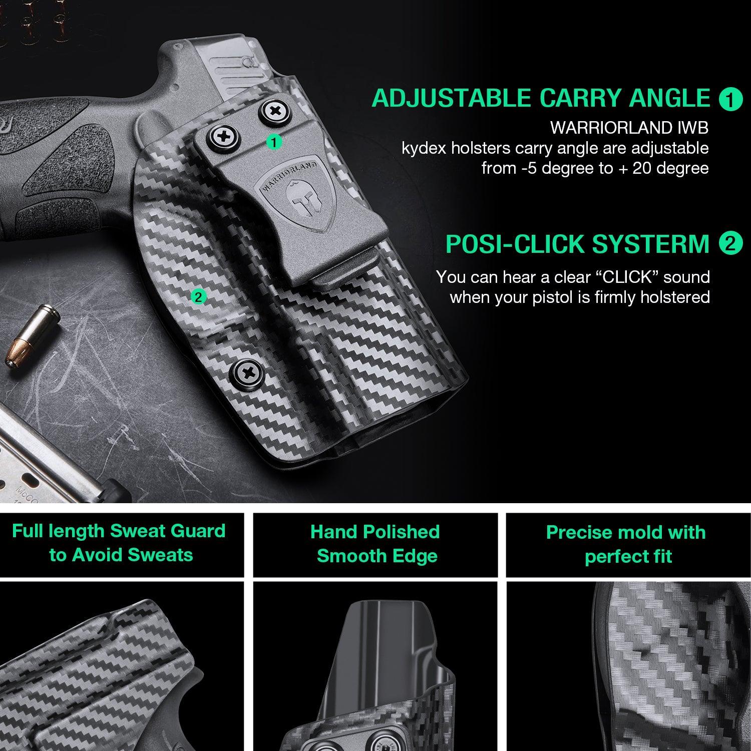 Carbon Fiber Kydex Holster for Taurus G2C Taurus G2S Taurus G3C Taurus G3 Taurus PT111 Millennium G2 Taurus PT140 Millennium G2 Taurus TX 22 COMPACT 9mm | WARRIORLAND WARRIORLAND
