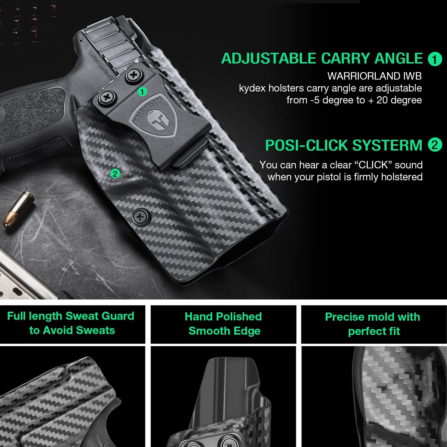 Carbon Fiber Kydex Smith & Wesson SD9 SD40 VE IWB Concealed Carry Holster | WARRIORLAND WARRIORLAND
