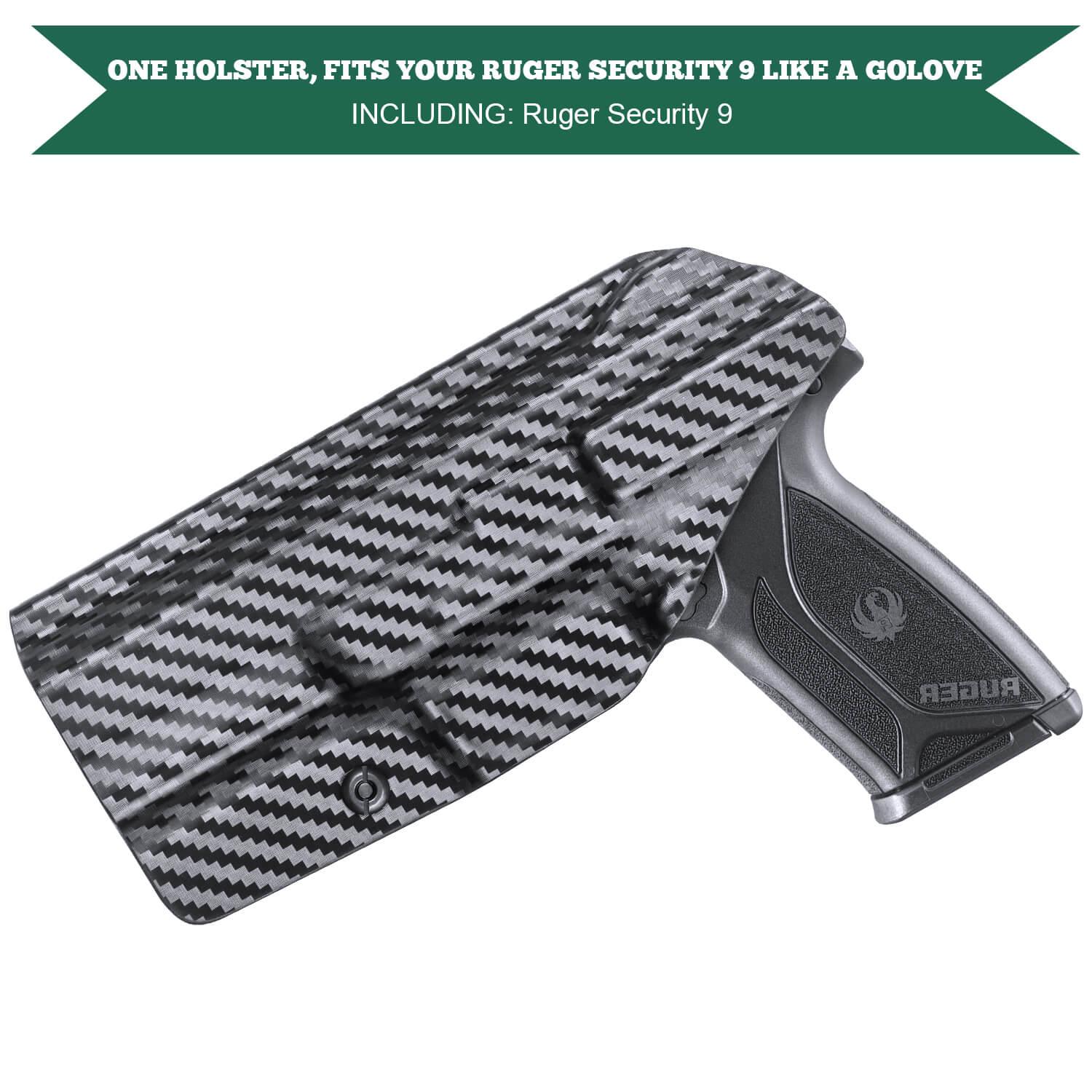 Ruger Security 9mm Compact Holster IWB Carbon Fiber Kydex | WARRIORLAND WARRIORLAND