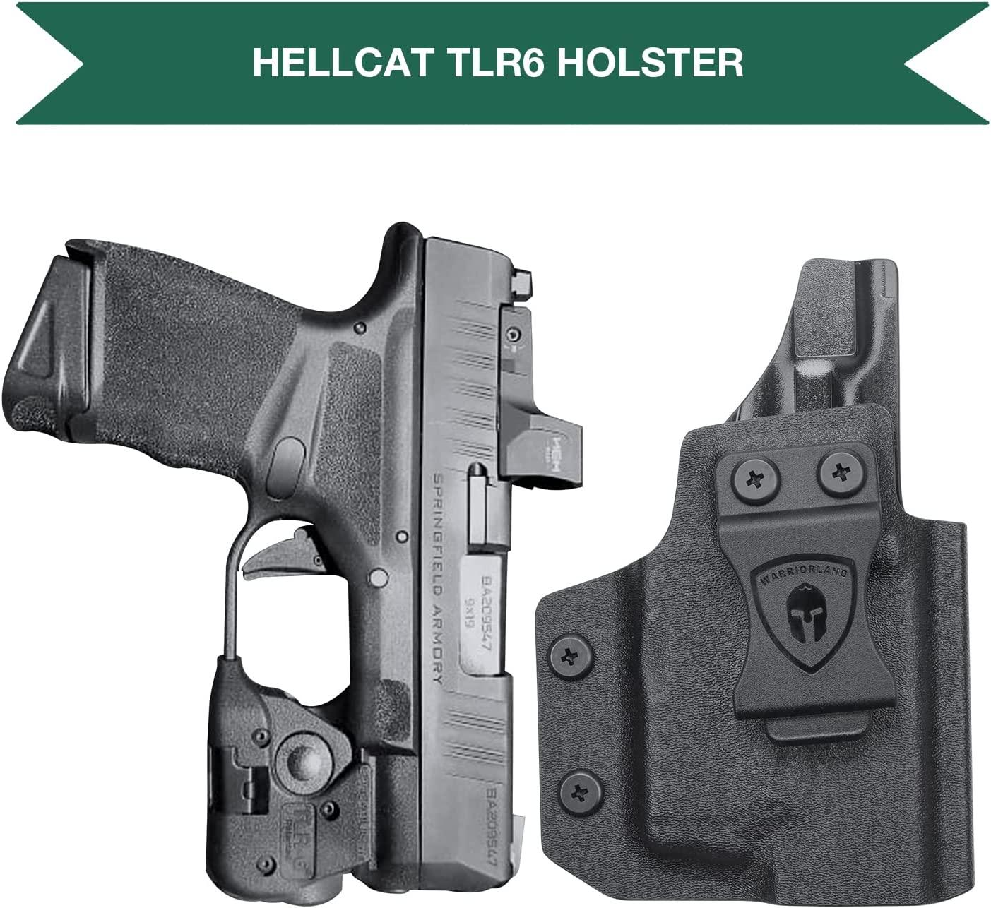 IWB Kydex TLR6 Light Bearing Holster Optic Cut Fit: Springfield Armory Hellcat WARRIORLAND