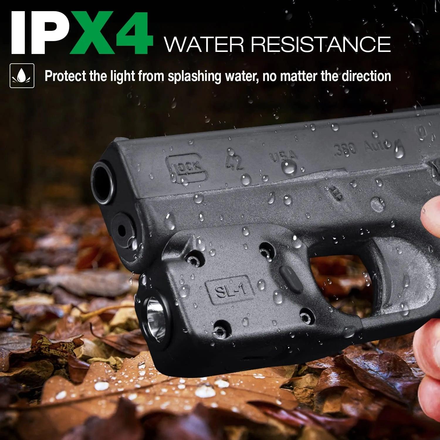 WARRIORLAND Mini Gun Light with Kydex Holster Tailored Made: G42 Pistol, 150 Lumens G42 Handgun Light, LED Tactical Flashlight SL-1 Pistol Light WARRIORLAND