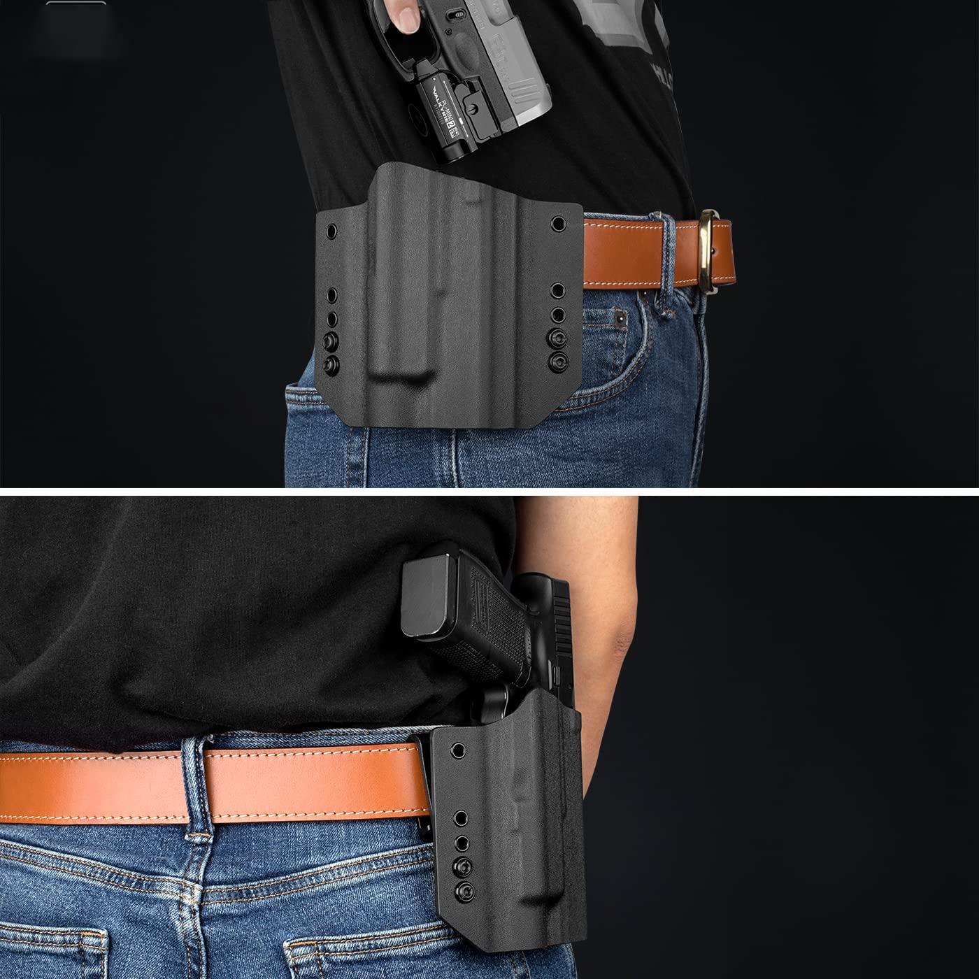 OWB Kydex OLIGHT BALDR Mini Light Bearing Holster for Taurus G2C / G3C / Millennium G2 PT111 / PT140 w/ optics cut WARRIORLAND