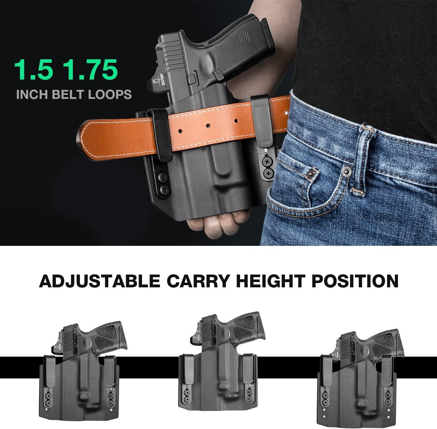 OWB Kydex Light Bearing Holster Optic Cut for Taurus G2C / G3C / Millennium G2 PT111 / PT140 w/ OLIGHT PL-MIN 2 WARRIORLAND
